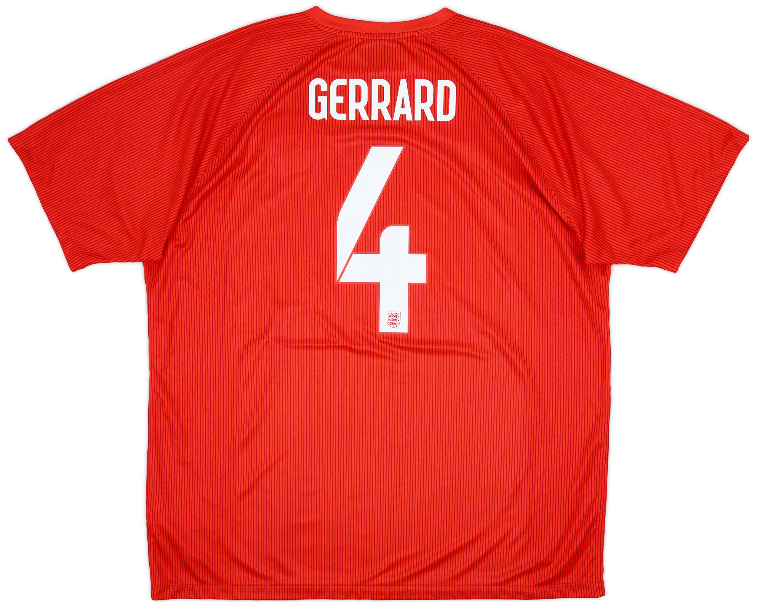 2014-15 England Away Shirt Gerrard #4 - 9/10 - (XXL)