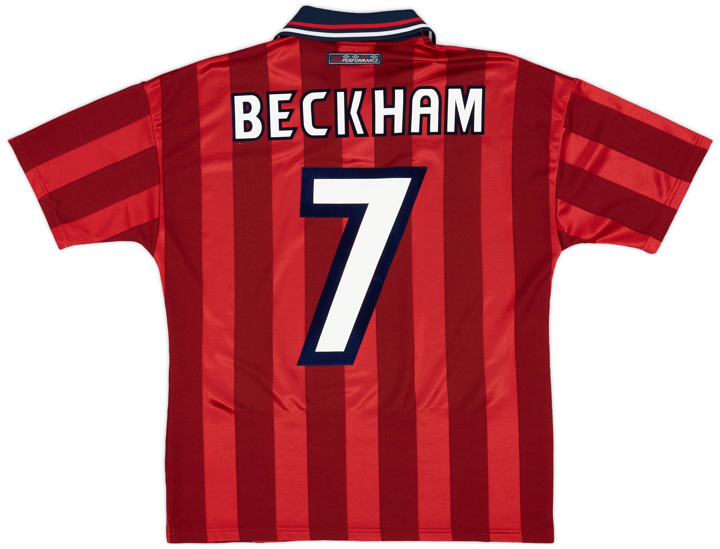1997-99 England Away Shirt Beckham #7 - 8/10 - (M)