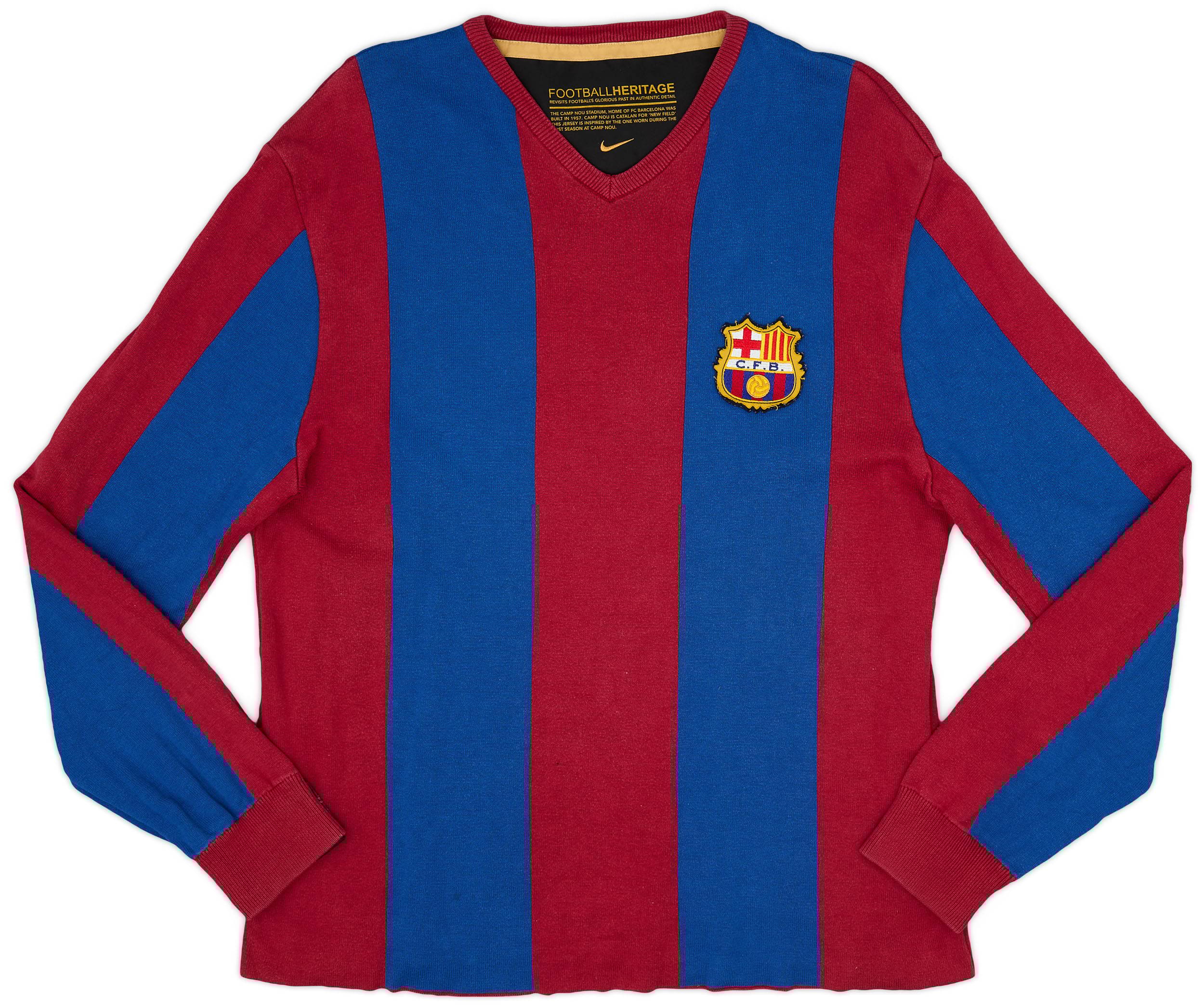 2007 08 Barcelona Nike Heritage Sweat Top 8 10 L