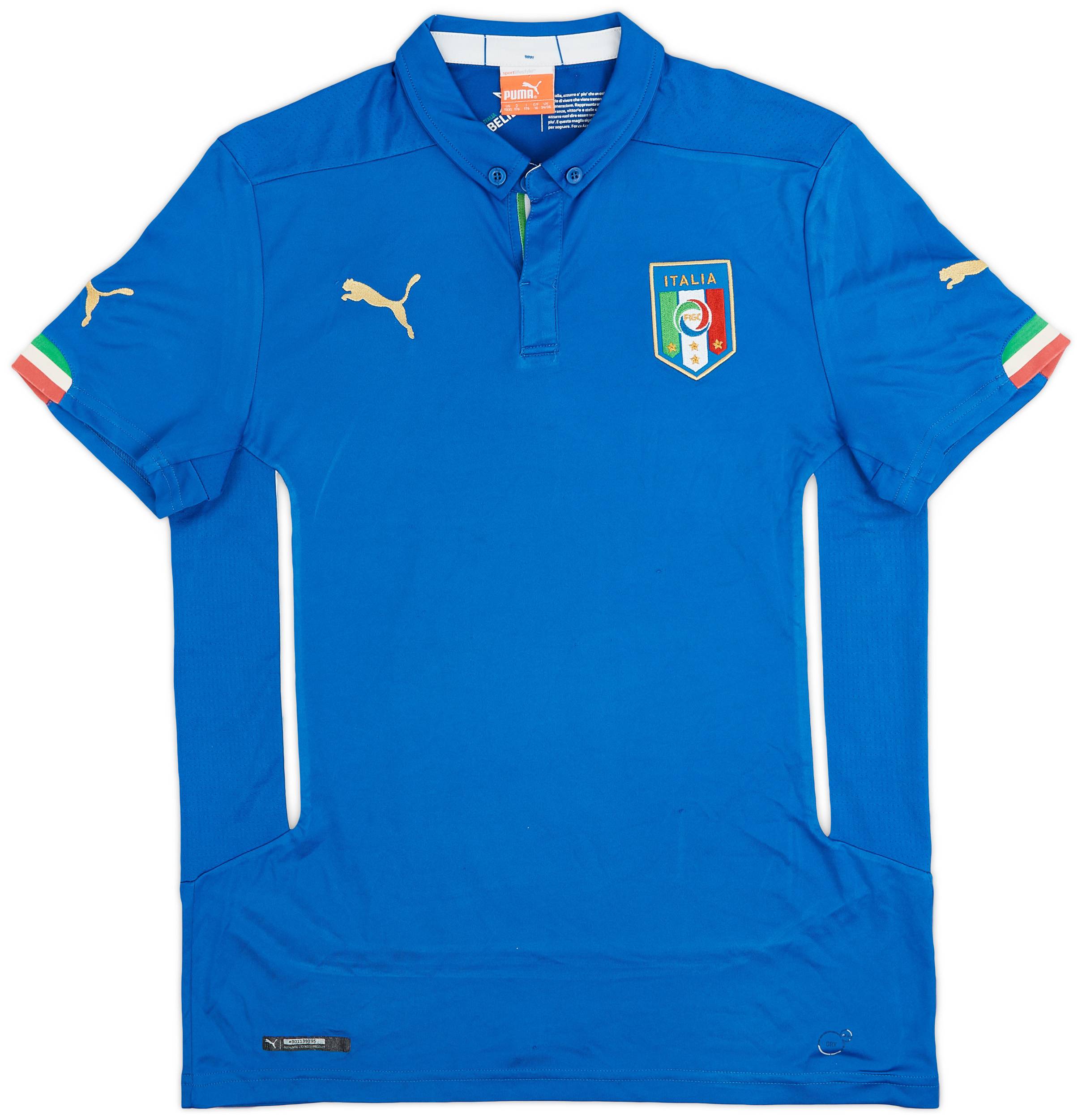2014-15 Italy Home Shirt - 7/10 - (XL.Boys)