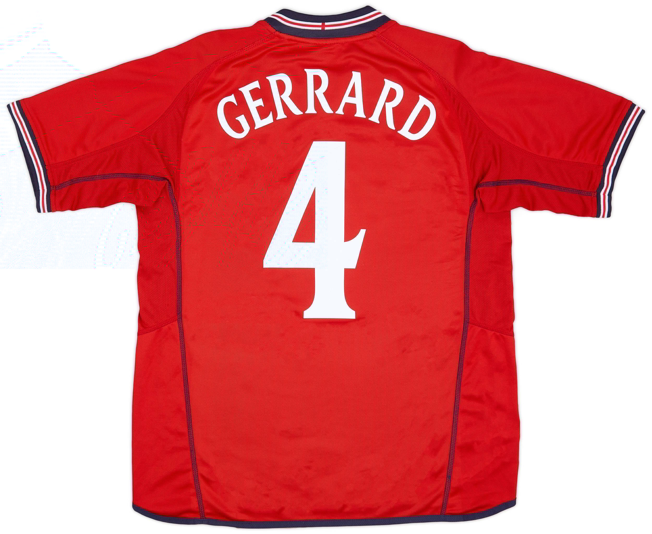 2002-04 England Away Shirt Gerrard #4 - 8/10 - (L)