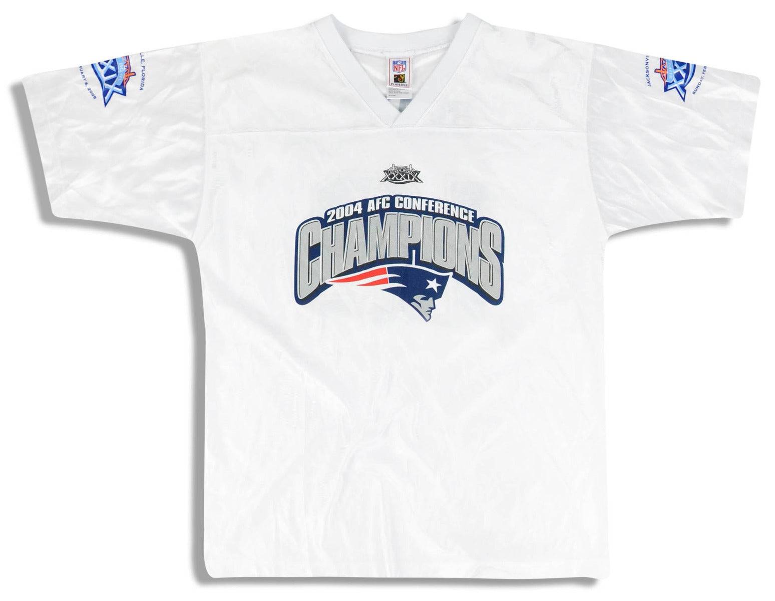 2004 New England Patriots Brady #12 AFC Champions Jersey Y