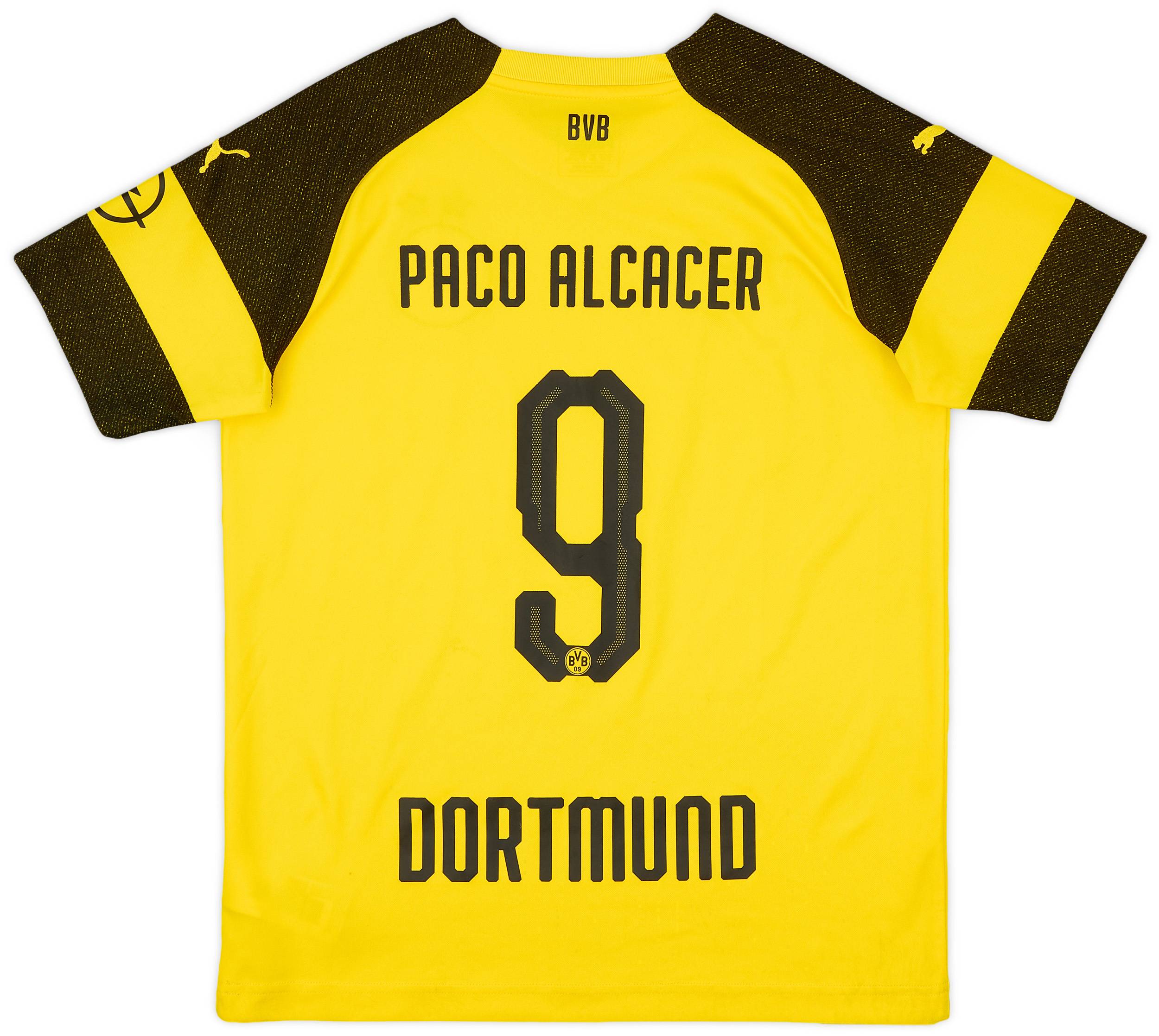 2018-19 Borussia Dortmund Home Shirt Paco Alcacer #9 - 6/10 - (L.Boys)