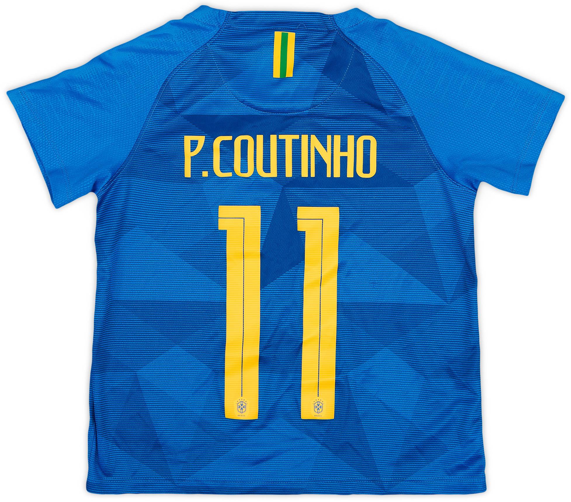 2018 19 Brazil Away Shirt P. Coutinho 11 8 10 5 6 Years