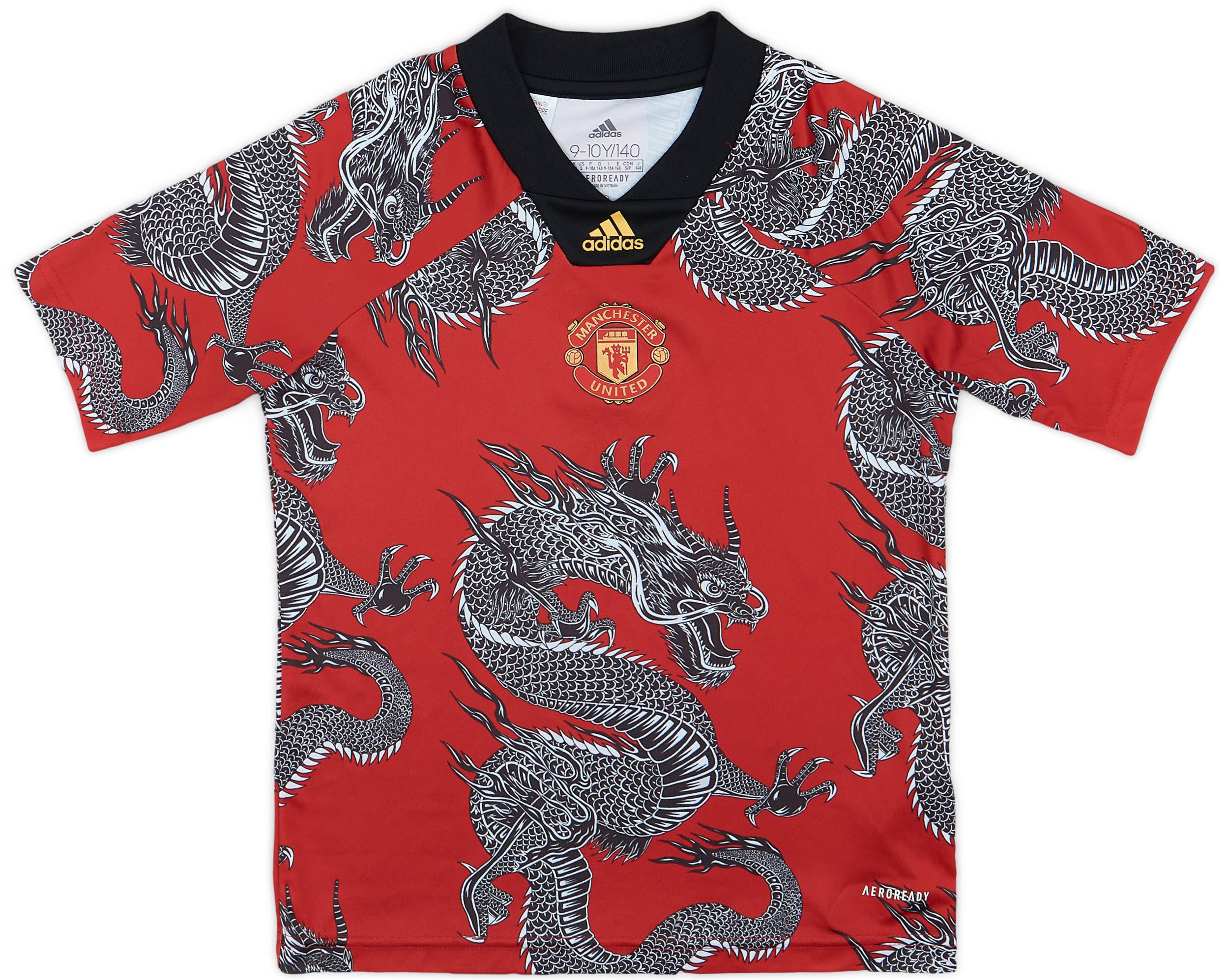 2019 20 Manchester United adidas Chinese New Year Pre Match Shirt 10 10 S.Boys