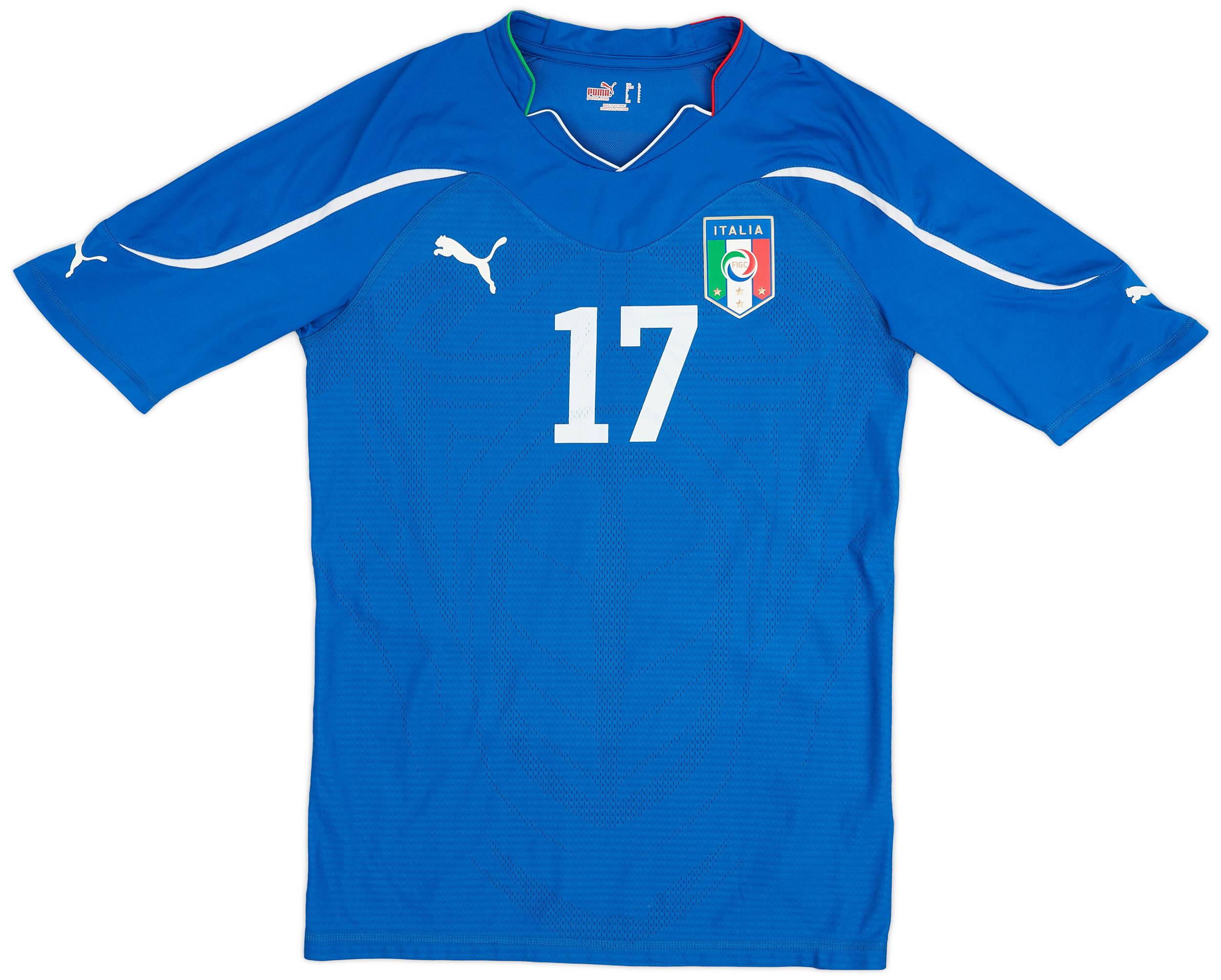 2010-12 Italy Player Issue Home Shirt #17 - 8/10 - (L)