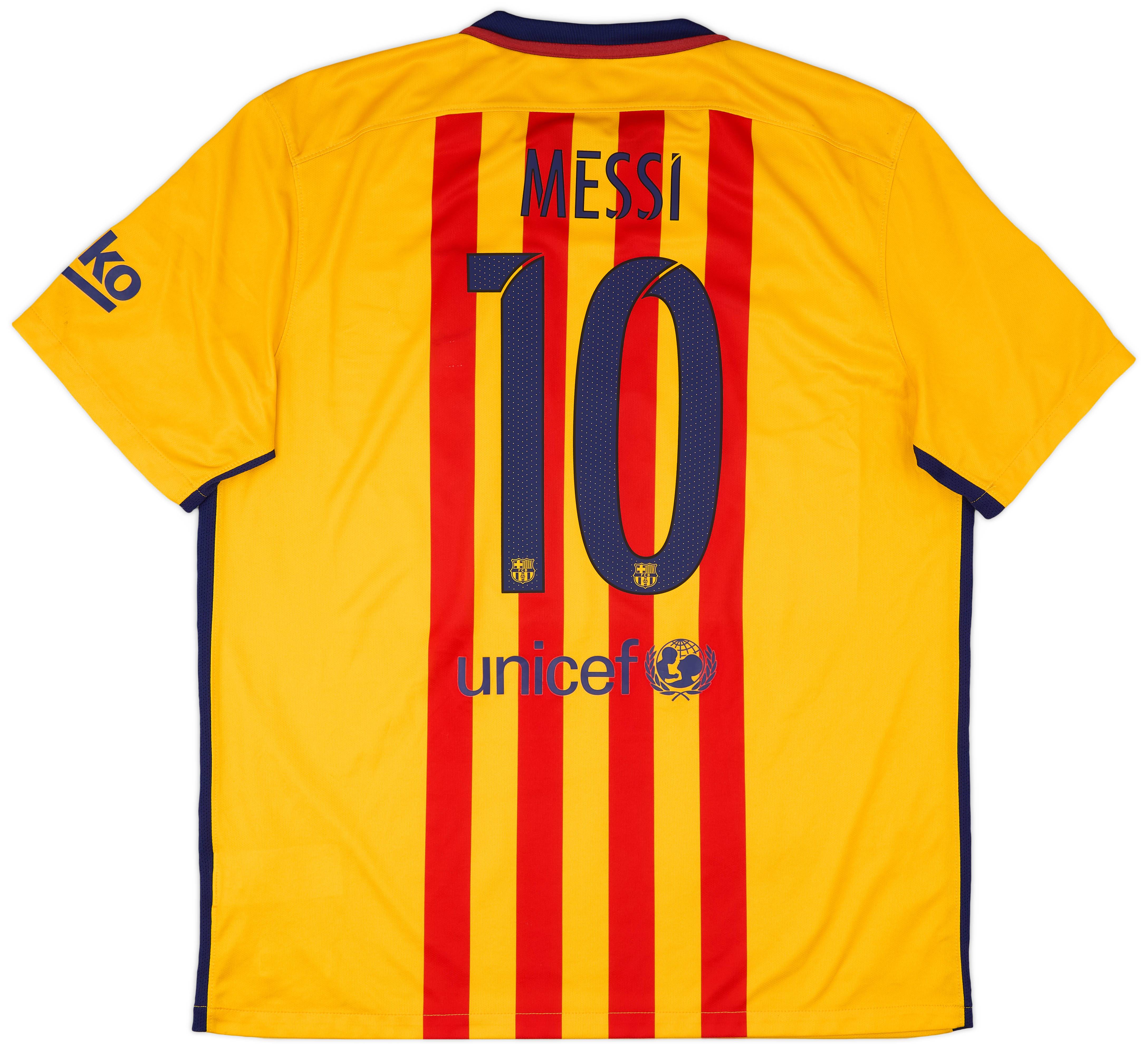 2015-16 Barcelona Away Shirt Messi #10 - 8/10 - (XL)