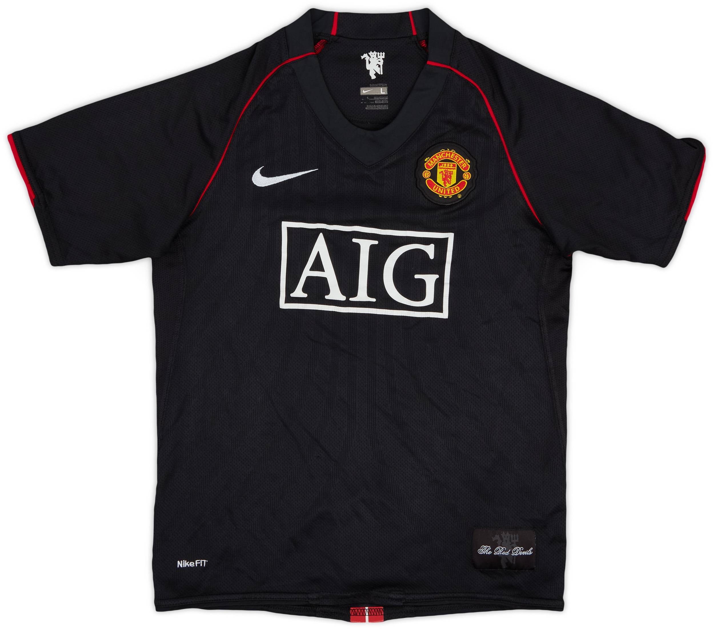 2007-08 Manchester United Away Shirt - 5/10 - (L.Boys)