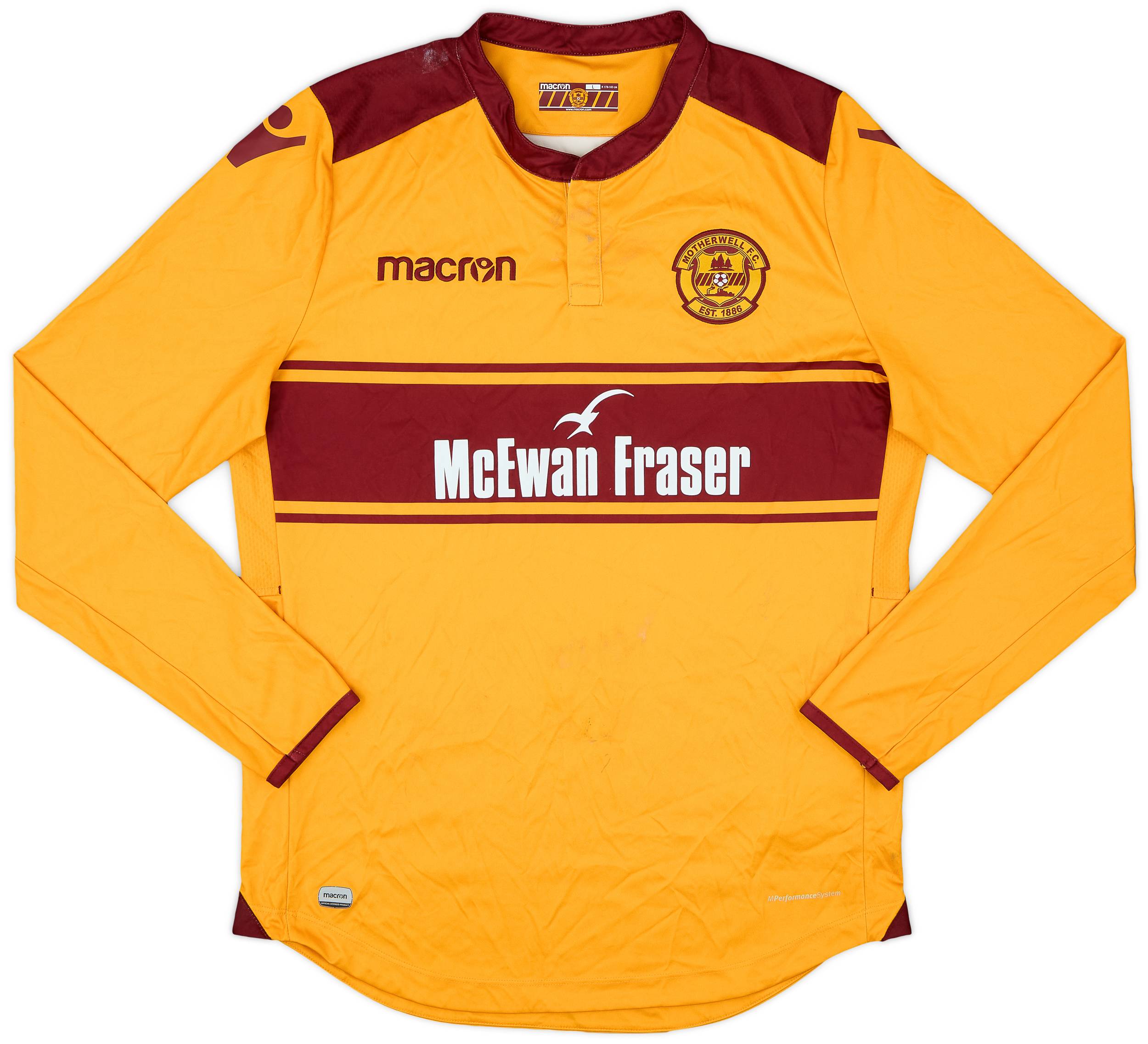 2017-18 Motherwell Home L/S Shirt - 5/10 - (L)