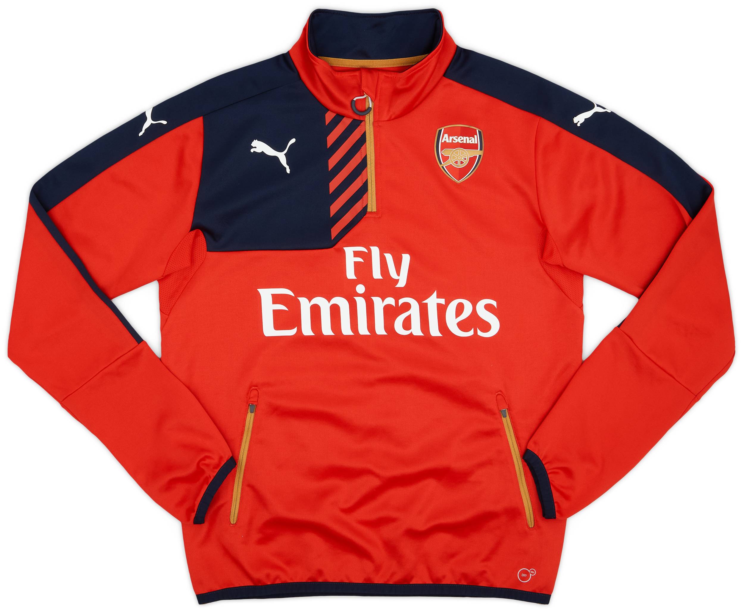 2015-16 Arsenal Puma 1/4 Zip Drill Top - 8/10 - (M)