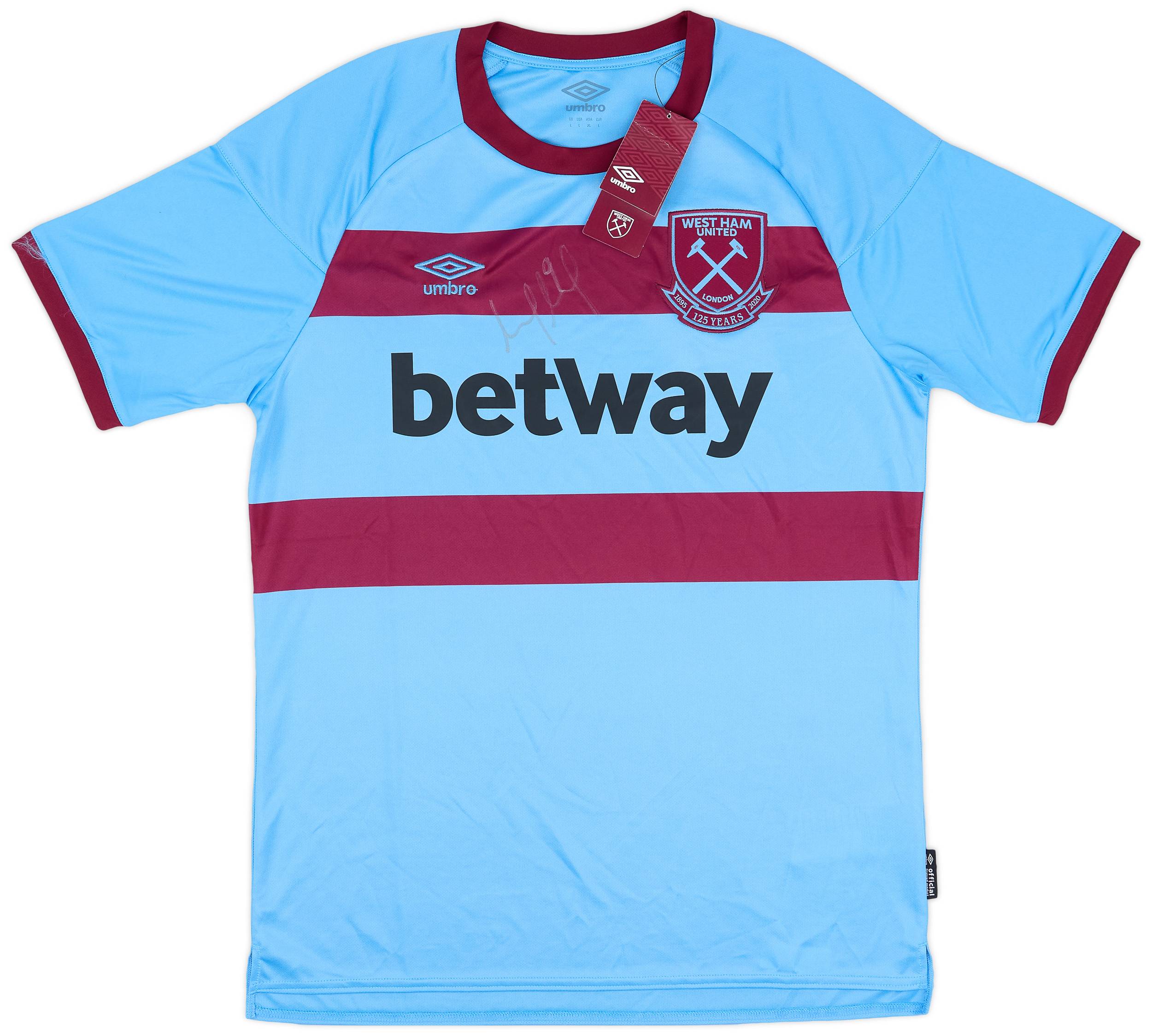 2020-21 West Ham 'Signed' Away Shirt (L)