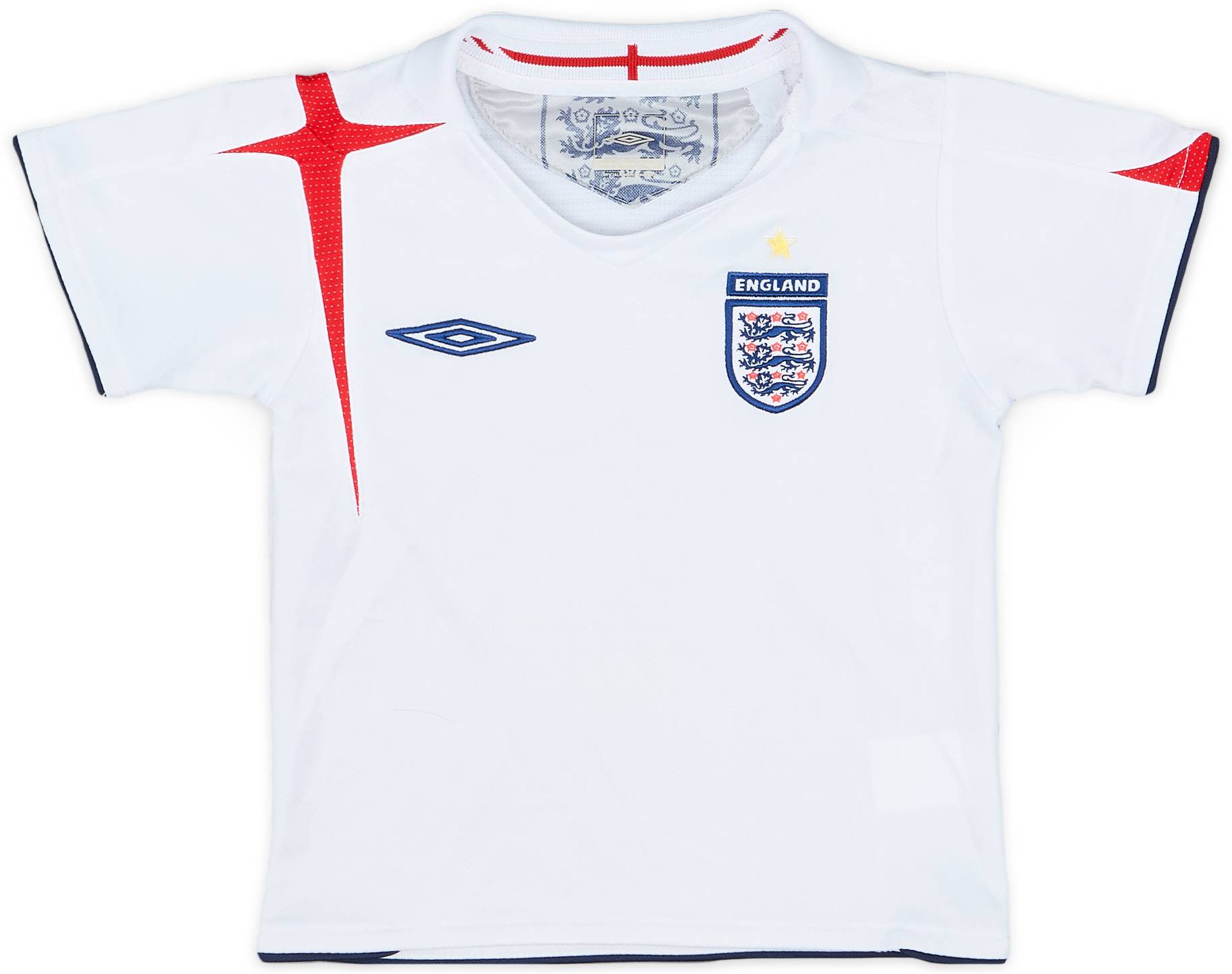 2005-07 England Home Shirt - 6/10 - (2-3 Years)