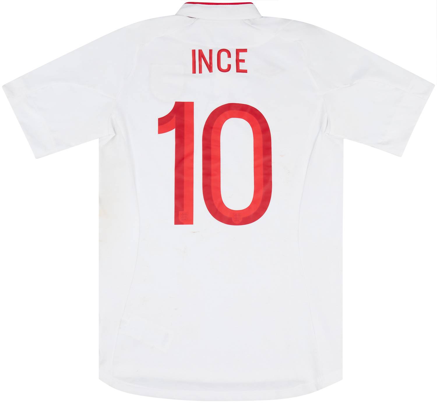 2012 England U-21 Match Worn Home Shirt Ince #10 (v Serbia)