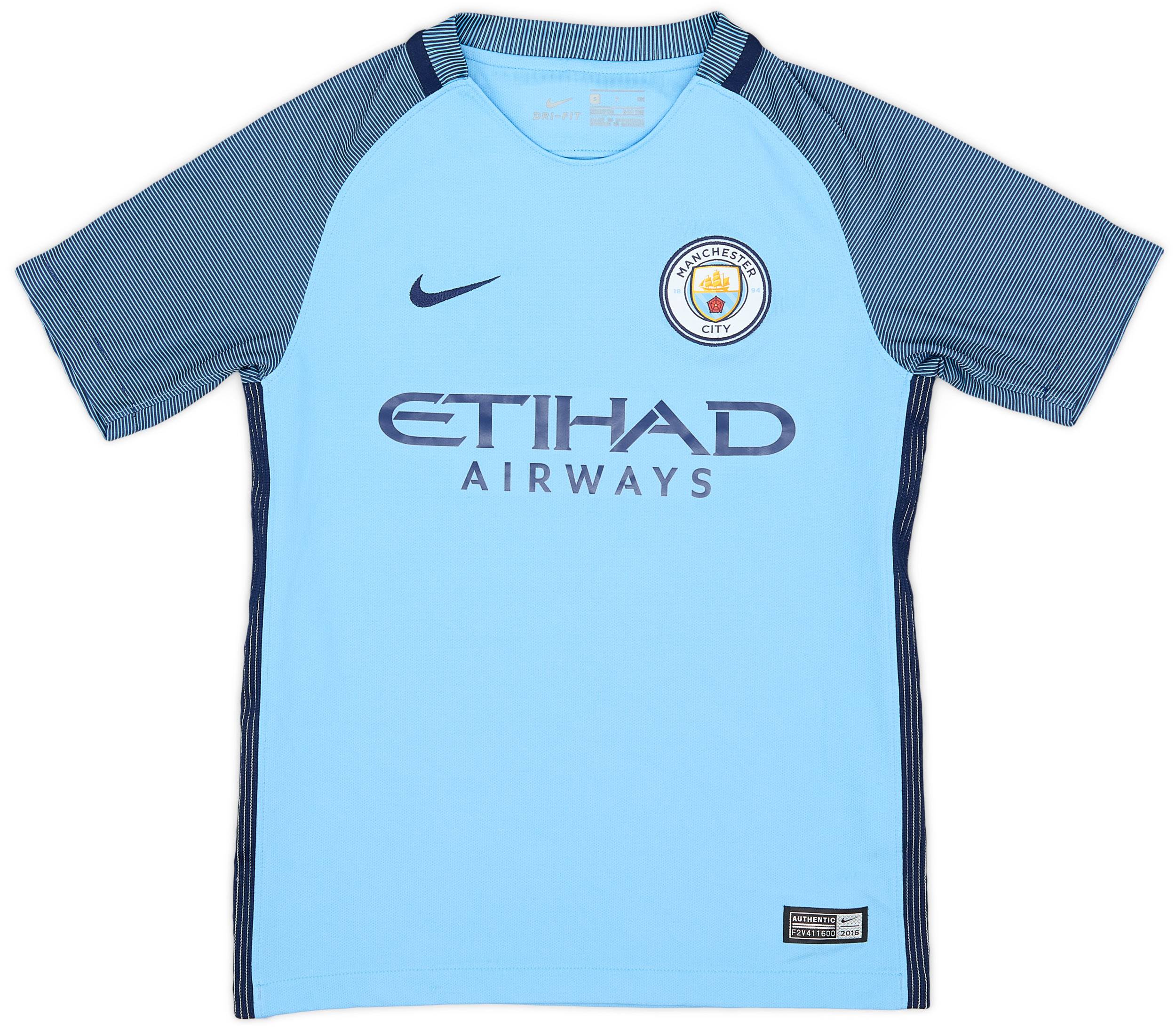 2016-17 Manchester City Home Shirt - 9/10 - (S.Boys)