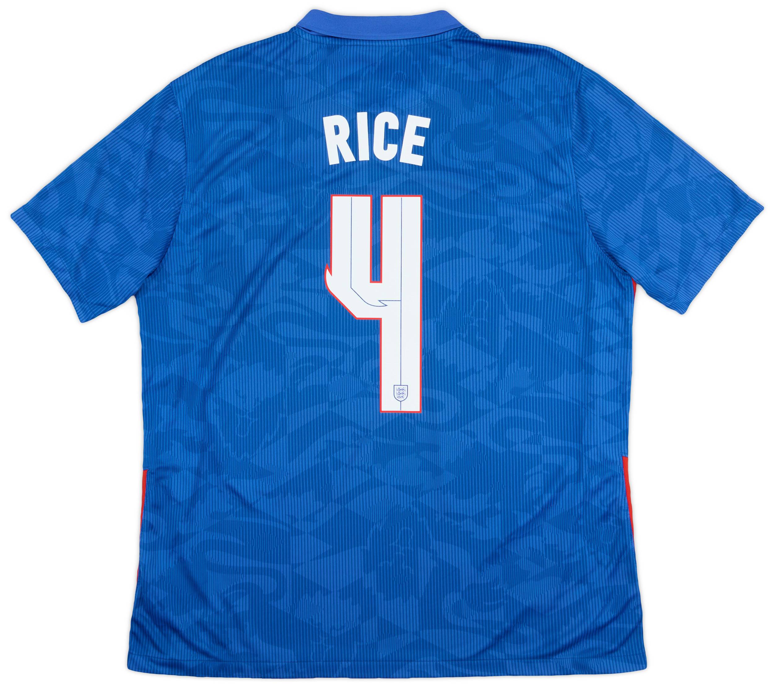 2020-21 England Away Shirt Rice #4 - 8/10 - (XL)
