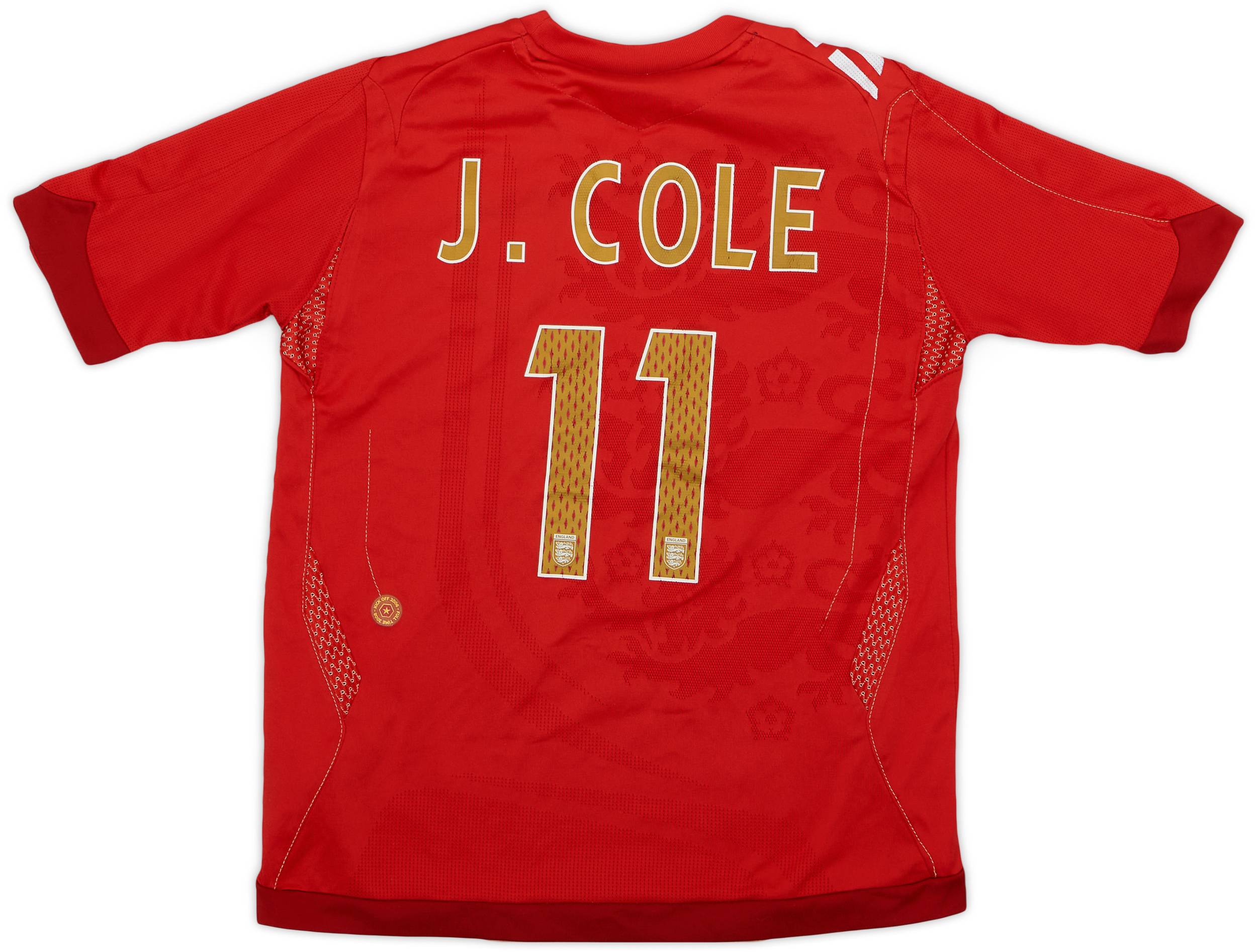 2006-08 England Away Shirt J. Cole #11 - 6/10 - (M.Boys)