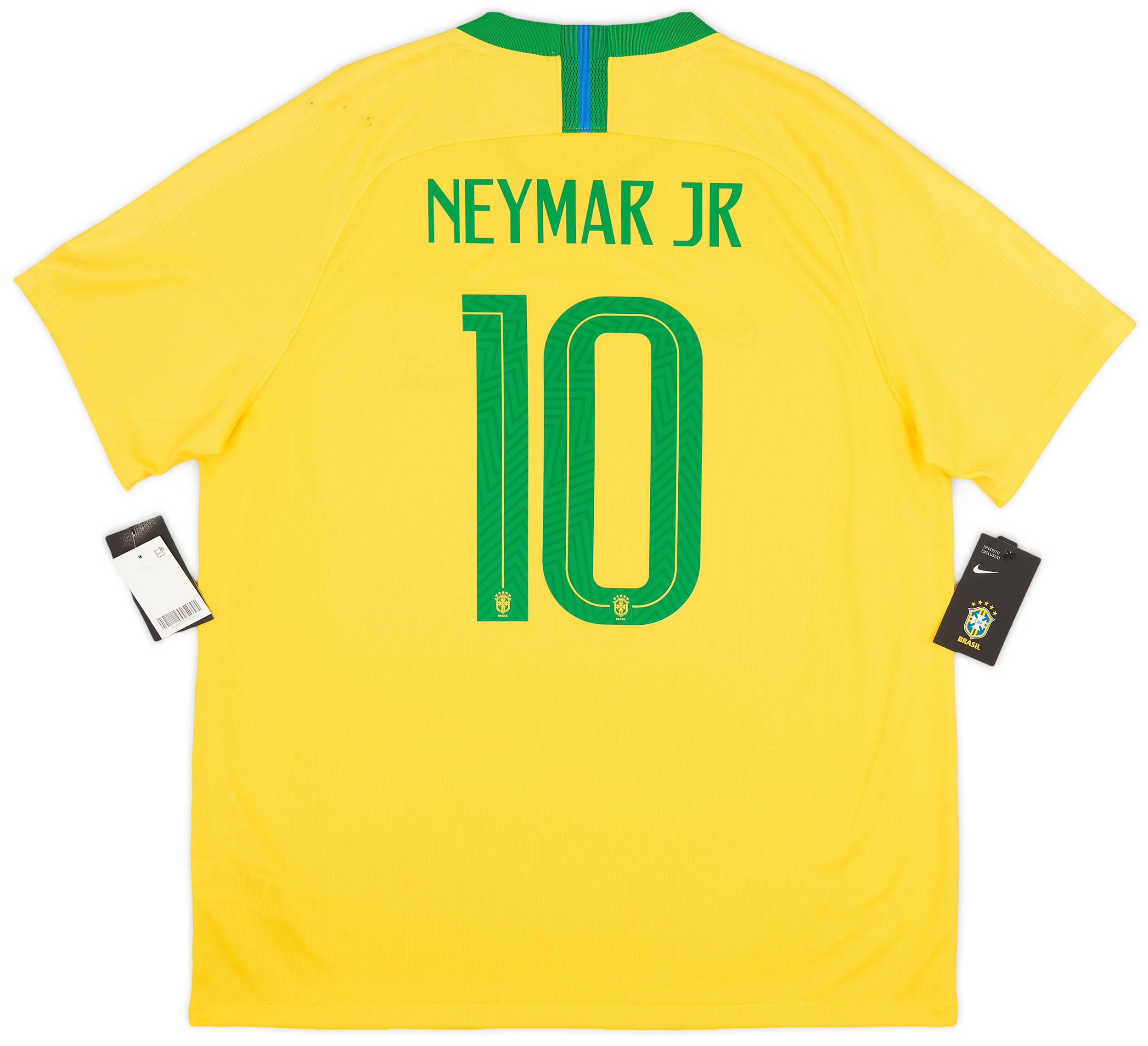 2018 19 Brazil Home Shirt Neymar 10 XL
