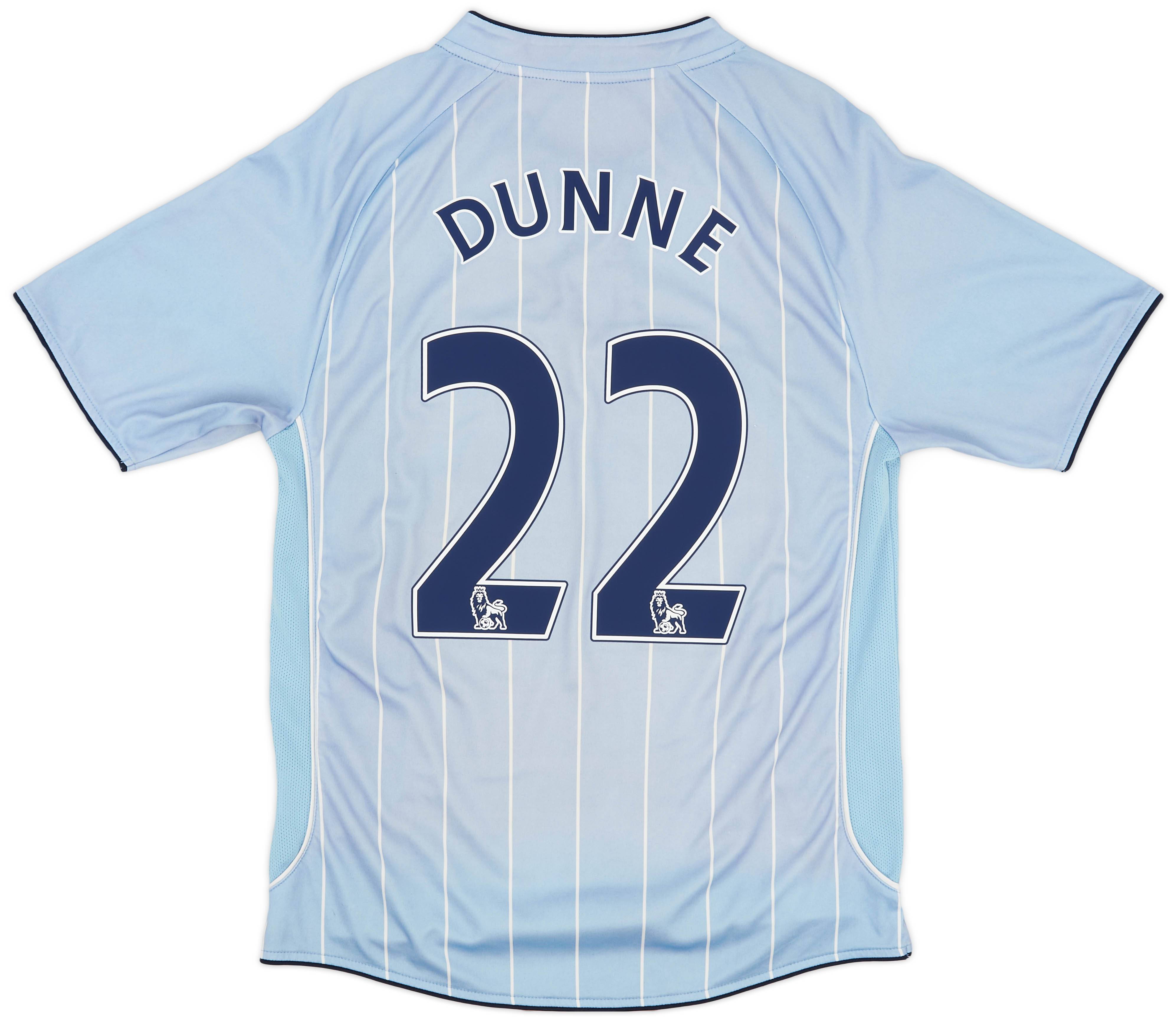 2007-08 Manchester City Home Shirt Dunne #22 - 8/10 - (S)