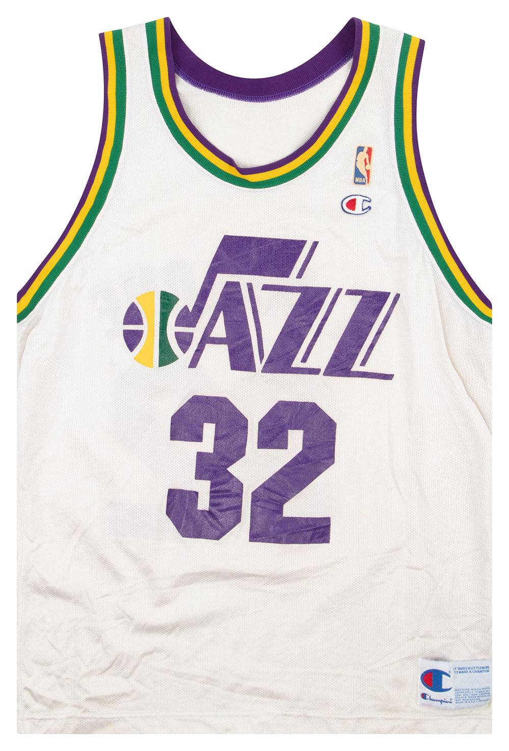 1991-95 Utah Jazz K. Malone #32 Champion Jersey (Home) L