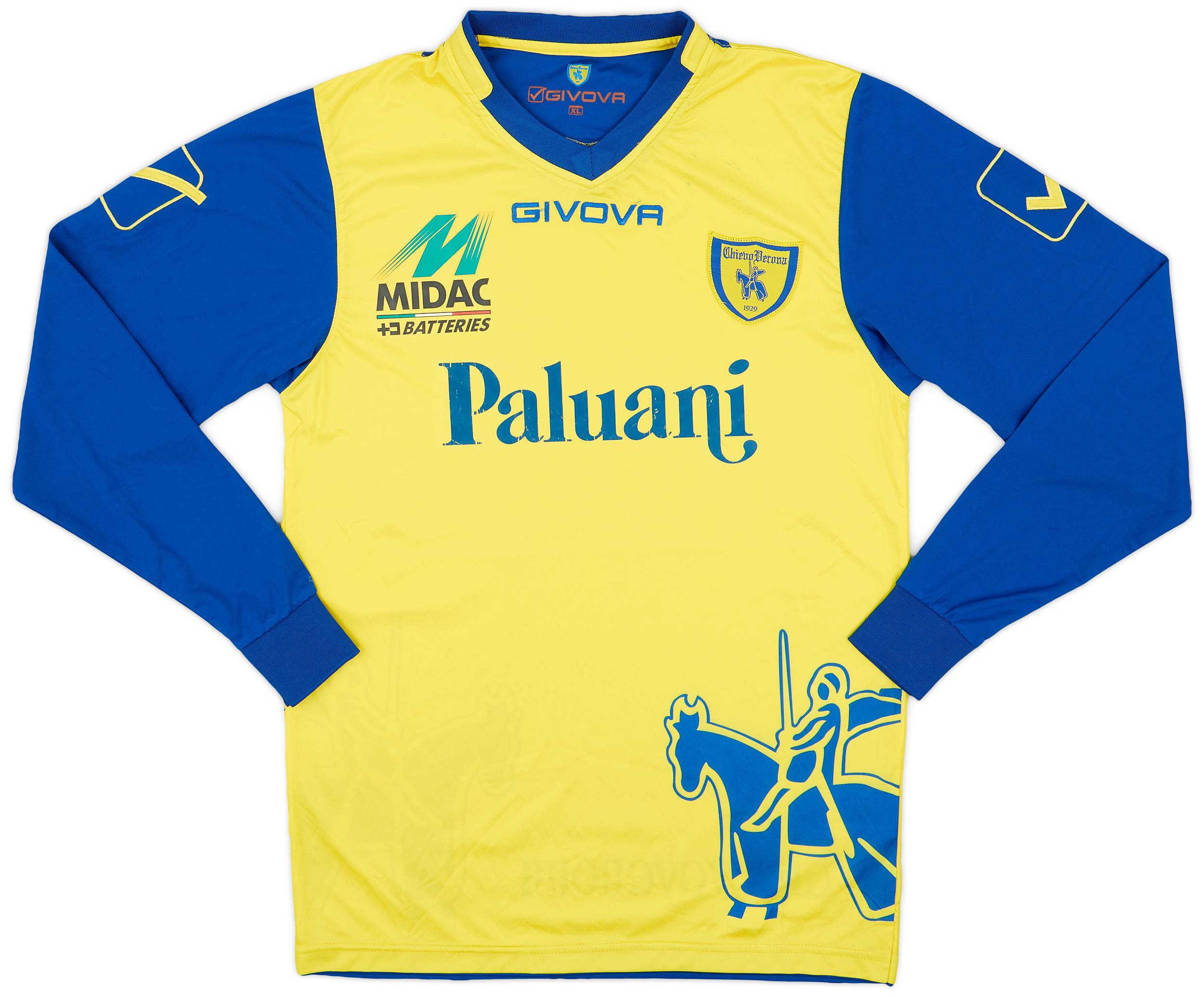2011-12 Chievo Verona Home L/S Shirt - 5/10 - (XL)