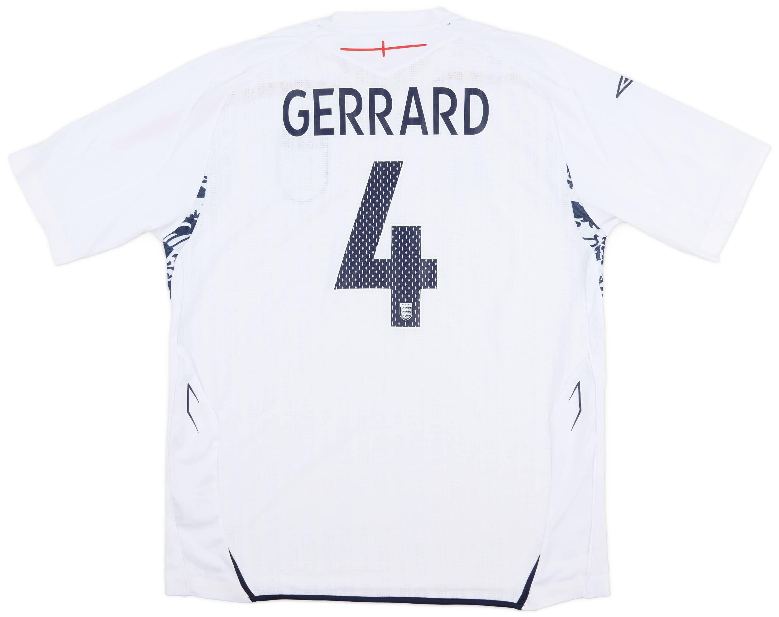 2007-09 England Home Shirt Gerrard #4 - 8/10 - (XL)