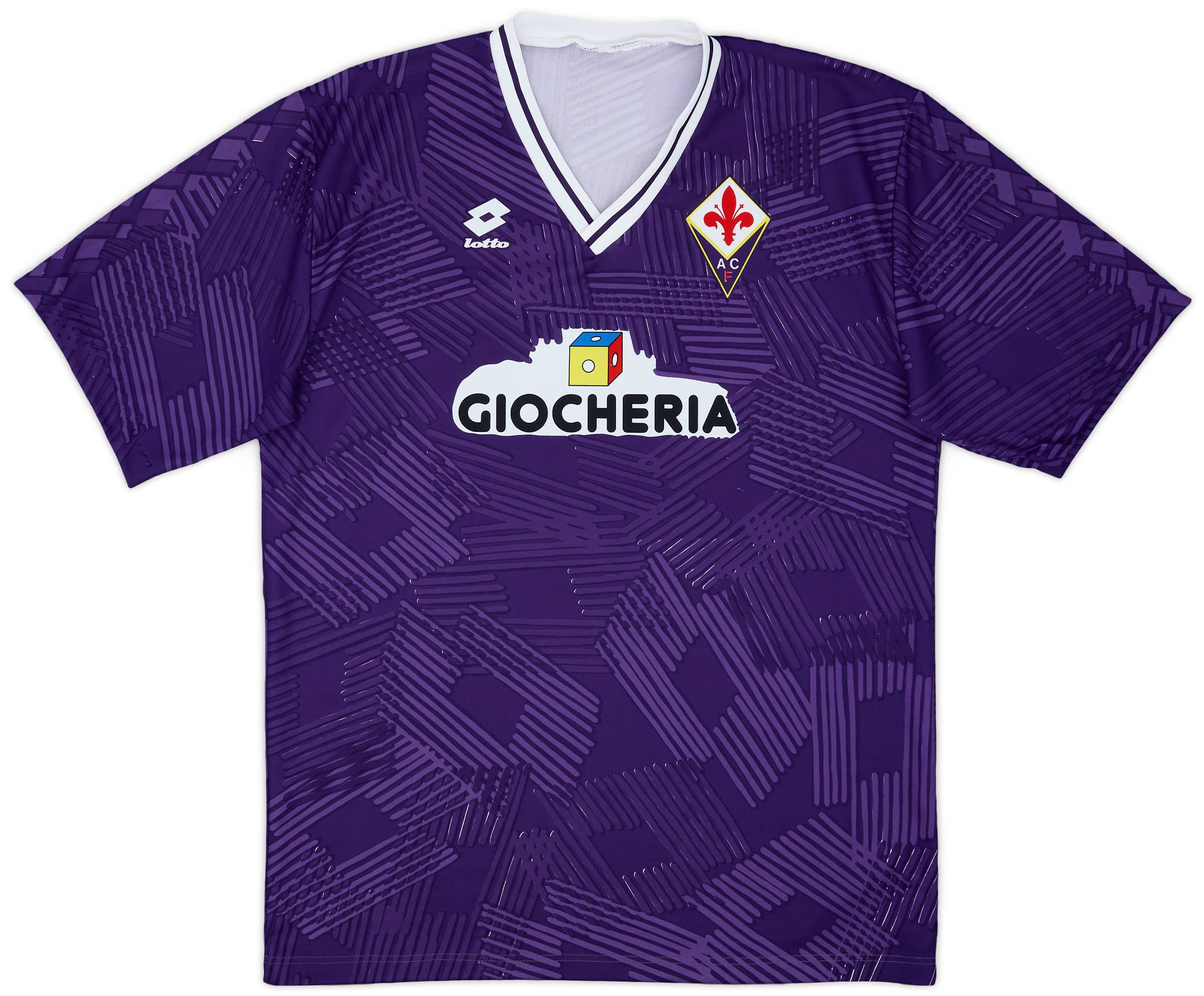 1991-92 Fiorentina Home Shirt - 6/10 - (L)