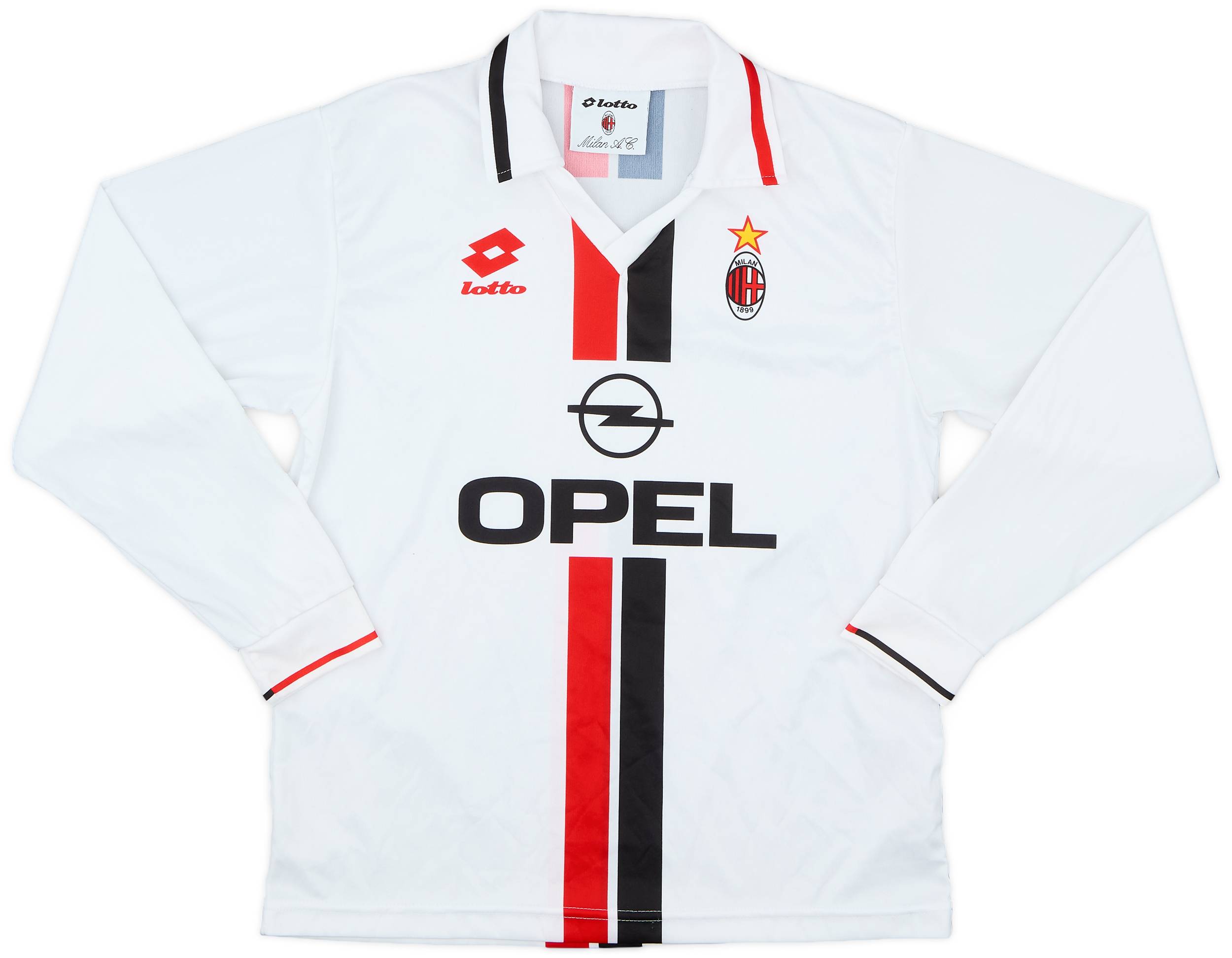 1995-96 AC Milan Basic Away L/S Shirt - 8/10 - (S.Boys)