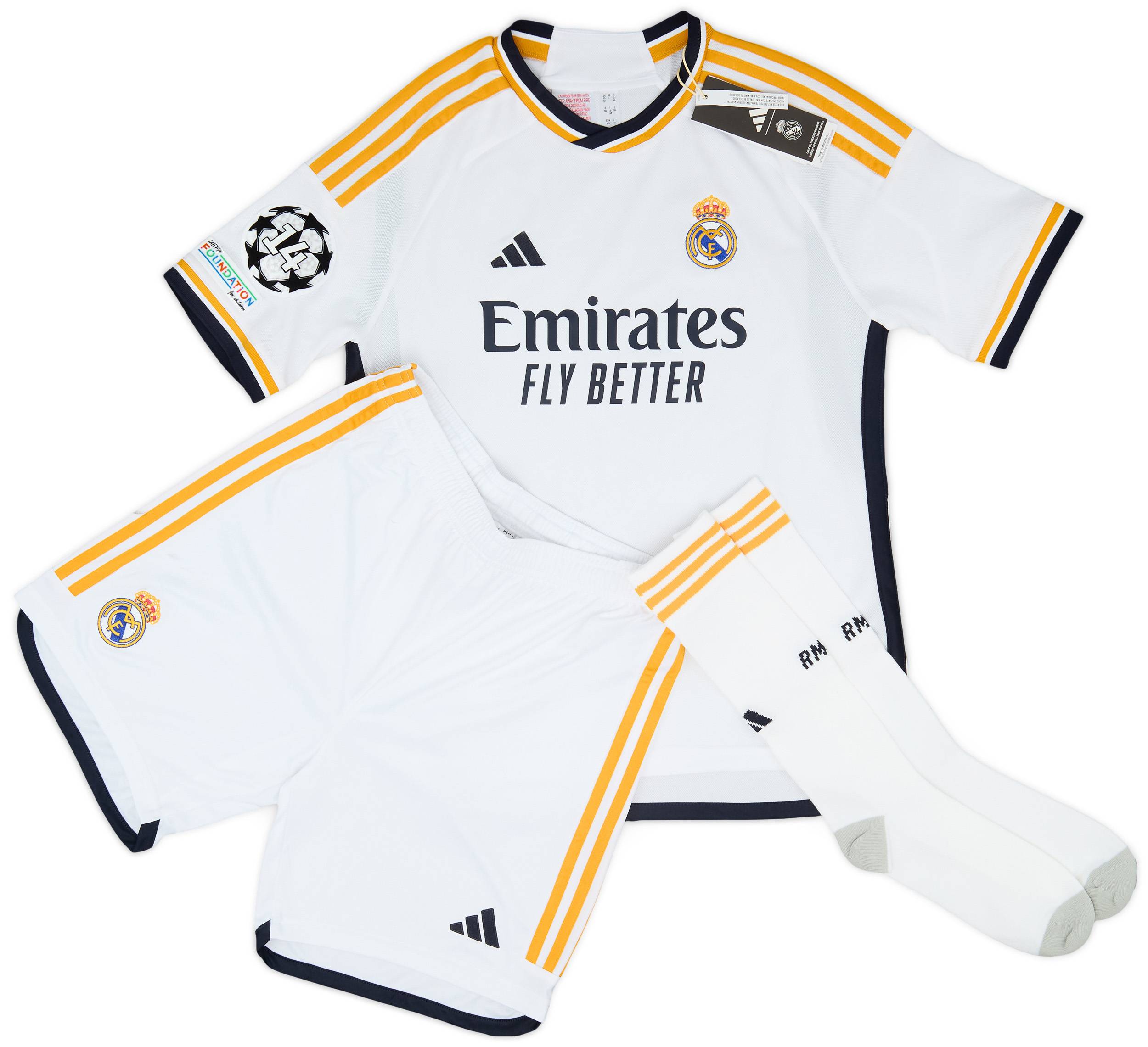 2023-24 Real Madrid Home Full Kit (M.Kids)