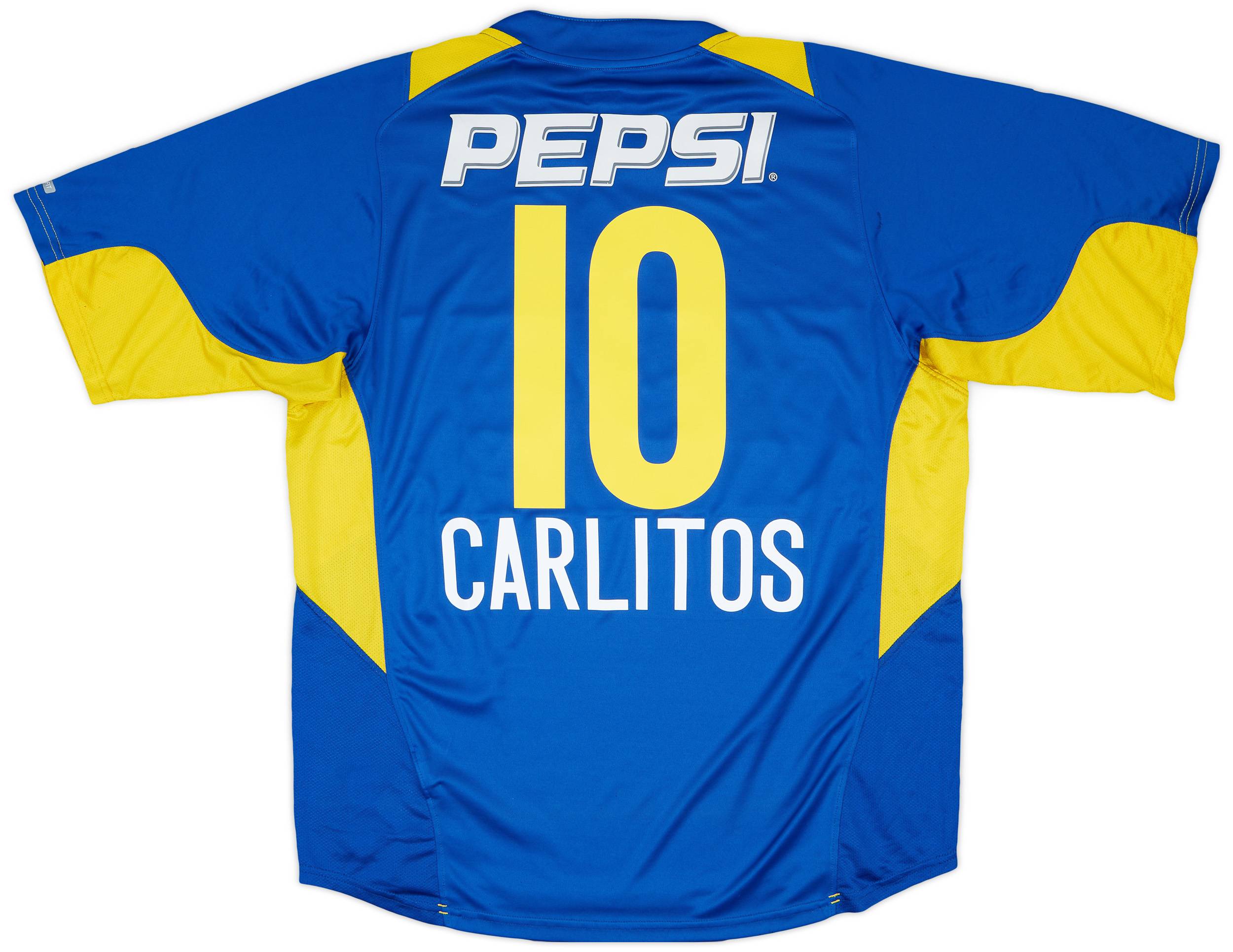 2004-05 Boca Juniors Home Shirt Carlitos #10 - 9/10 - (XL)