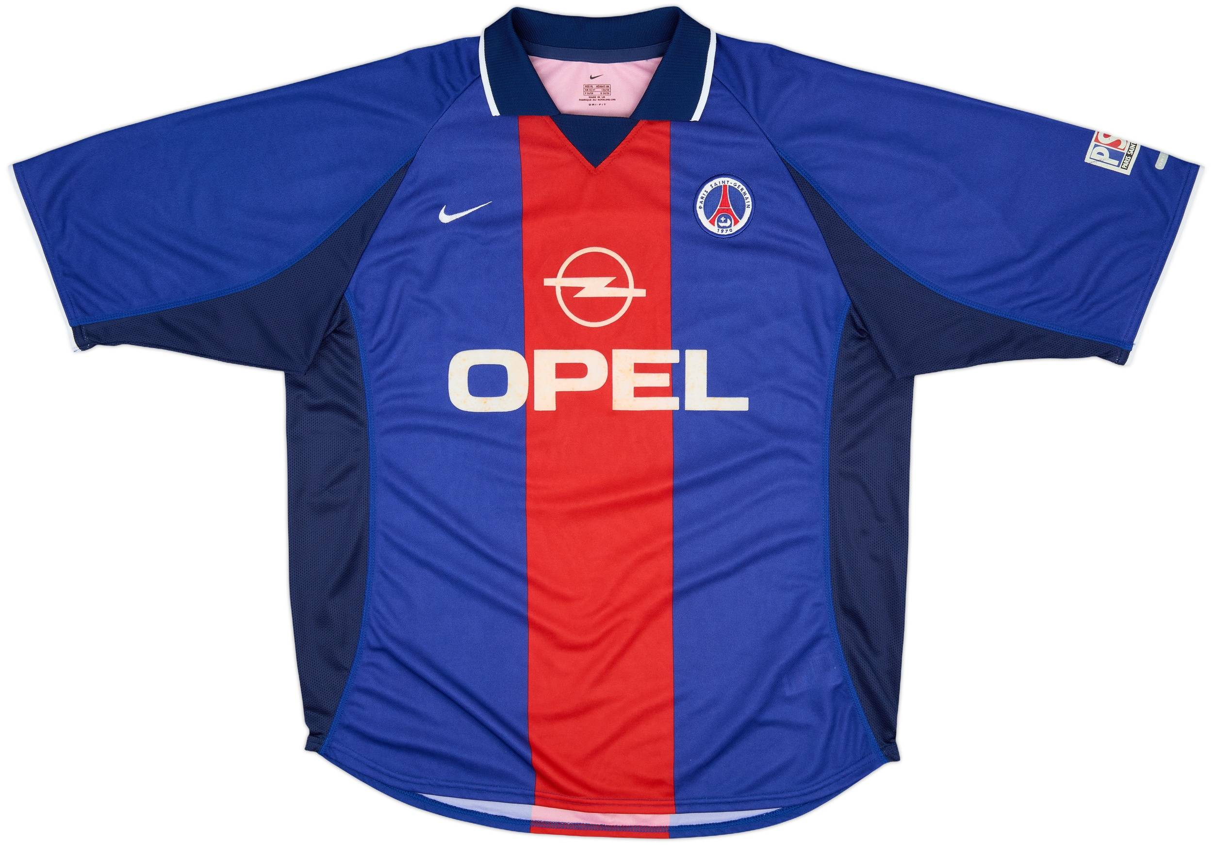 2000-01 Paris Saint-Germain Home Shirt Vampeta #3 - 7/10 - (XL)