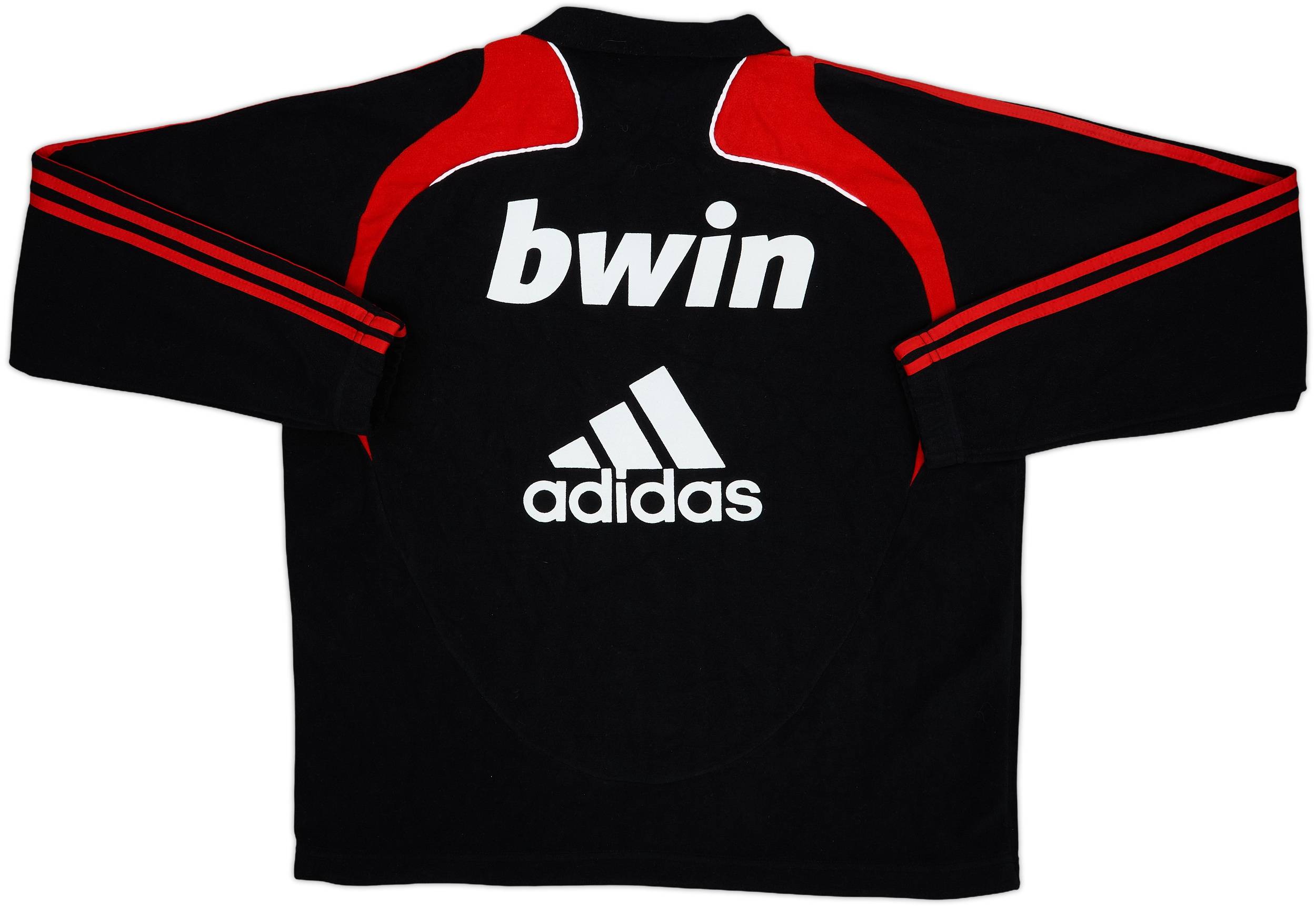 2008-09 AC Milan adidas Staff Issue 1/4 Zip Fleece Top MT