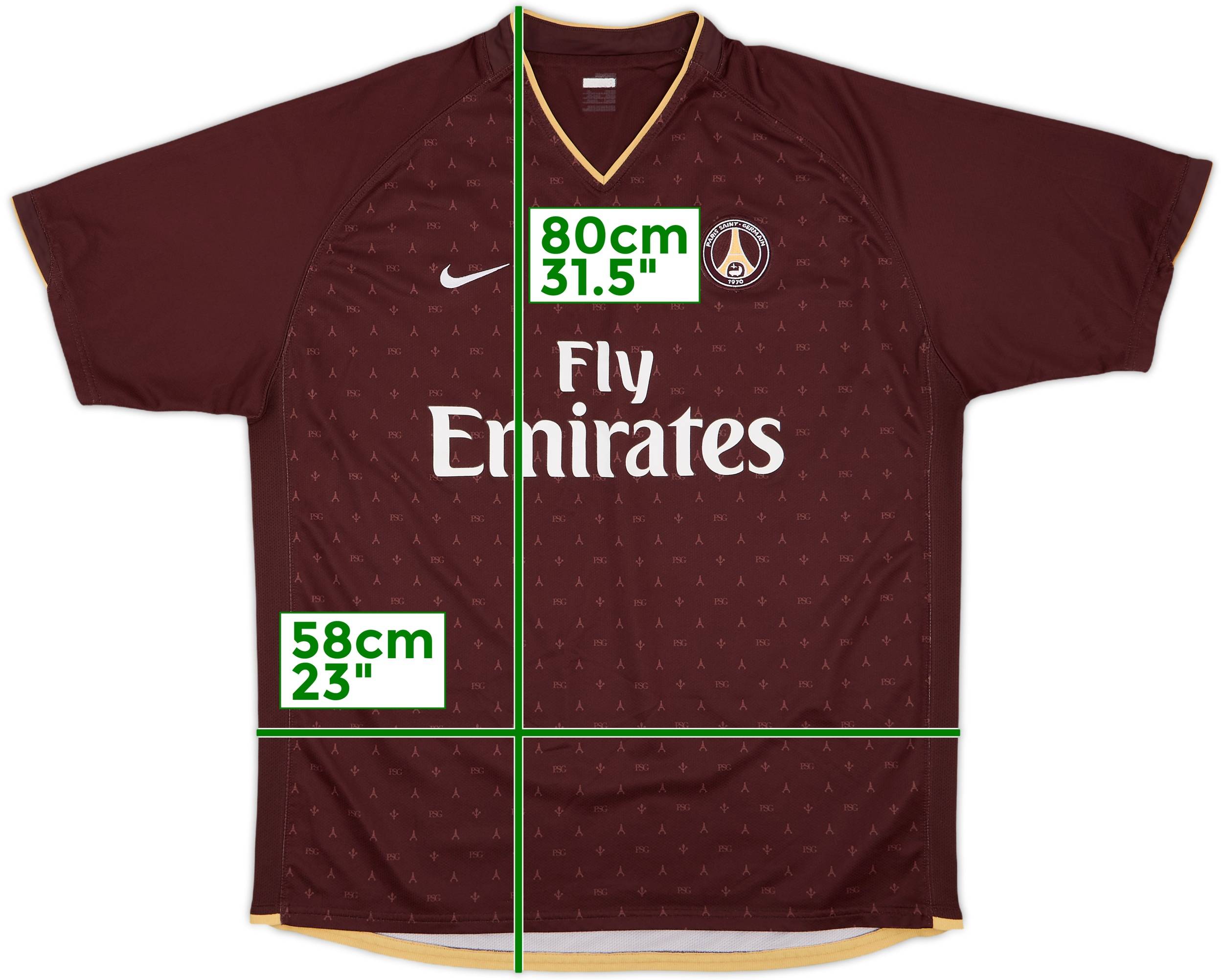 PARIS SAINT GERMAIN セカンドアウェイゲームシャツ（XL） 2006-07 Paris Saint-Germain Away Shirt - 8/10 - (XL)