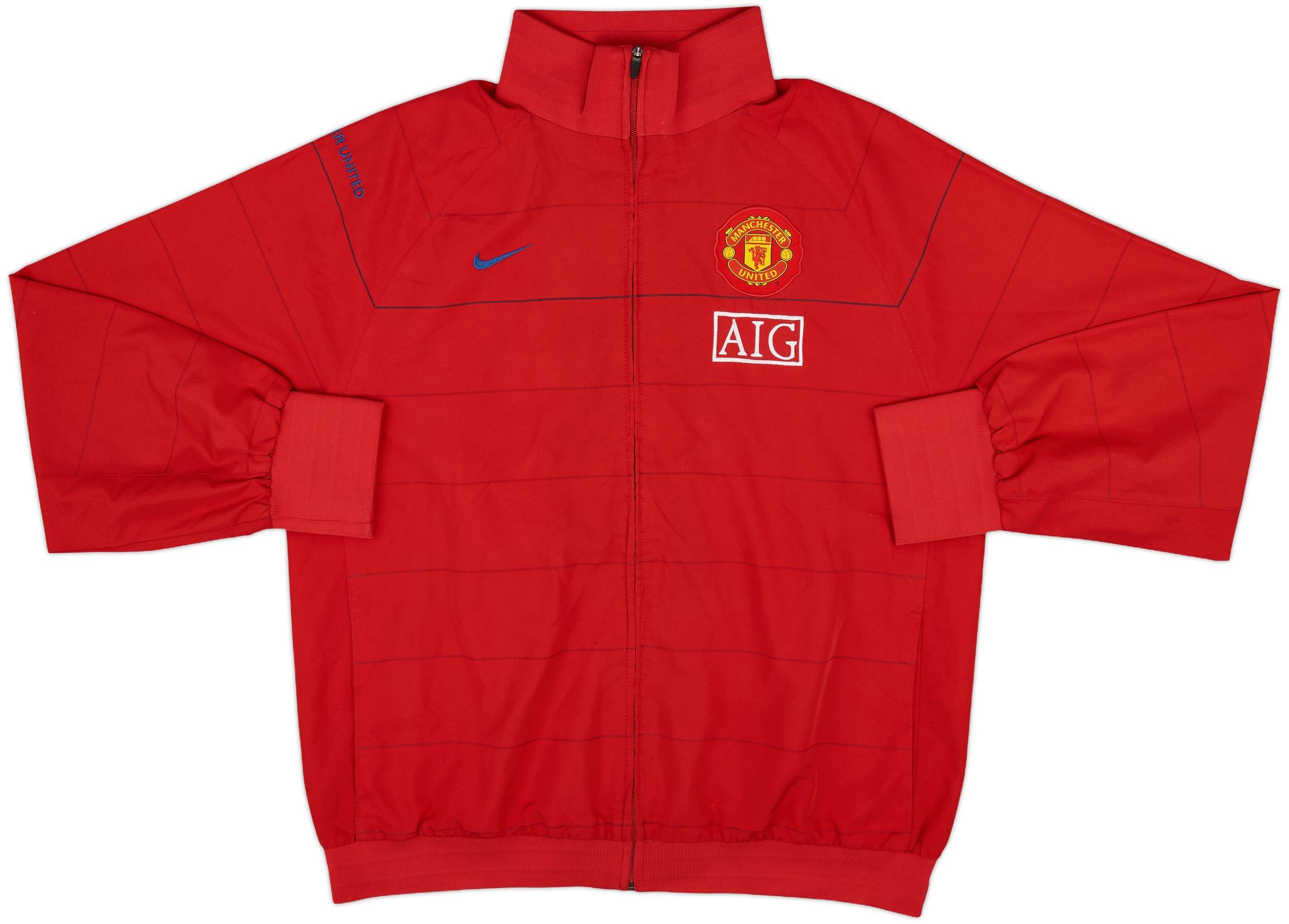NIKE AIG Manchester United ナイロンジャケット 2006/08 MANCHESTER UNITED Vintage Nike Football Hooded Rain