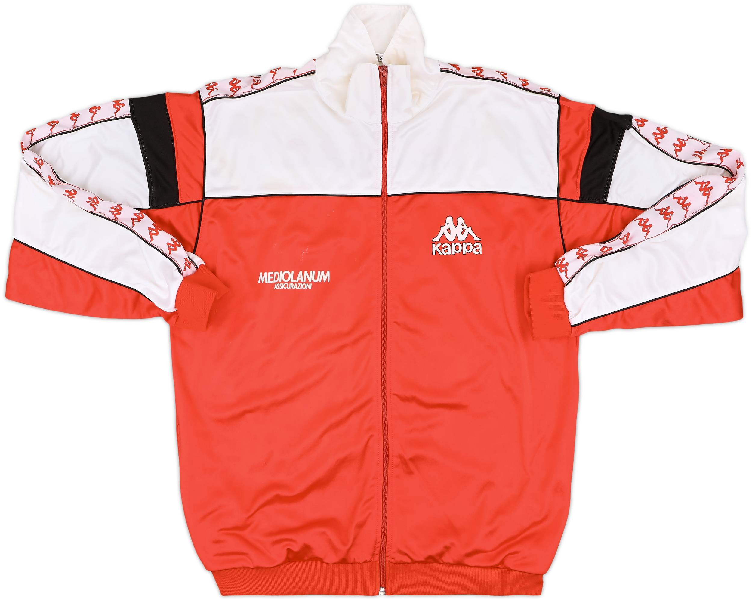 88”AC.MILAN イタリア製Kappa 社 ジャージMediolanum Milan Jersey 1987 1988 LONG SLEEVE Home MEDIUM Shirt Kappa