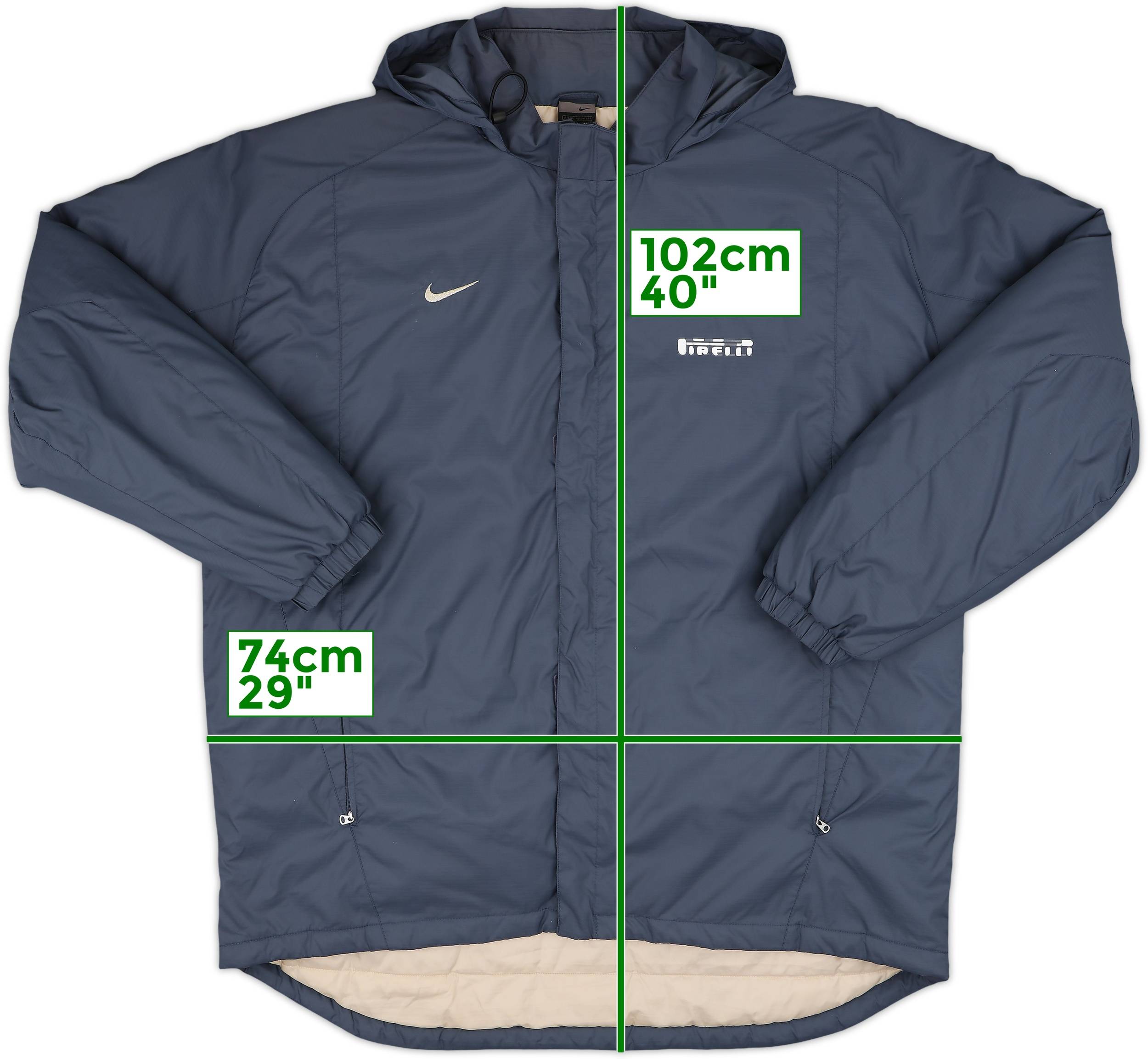 2001-02 Inter Milan Nike Padded Hooded Bench Coat - 6/10 - (XL)