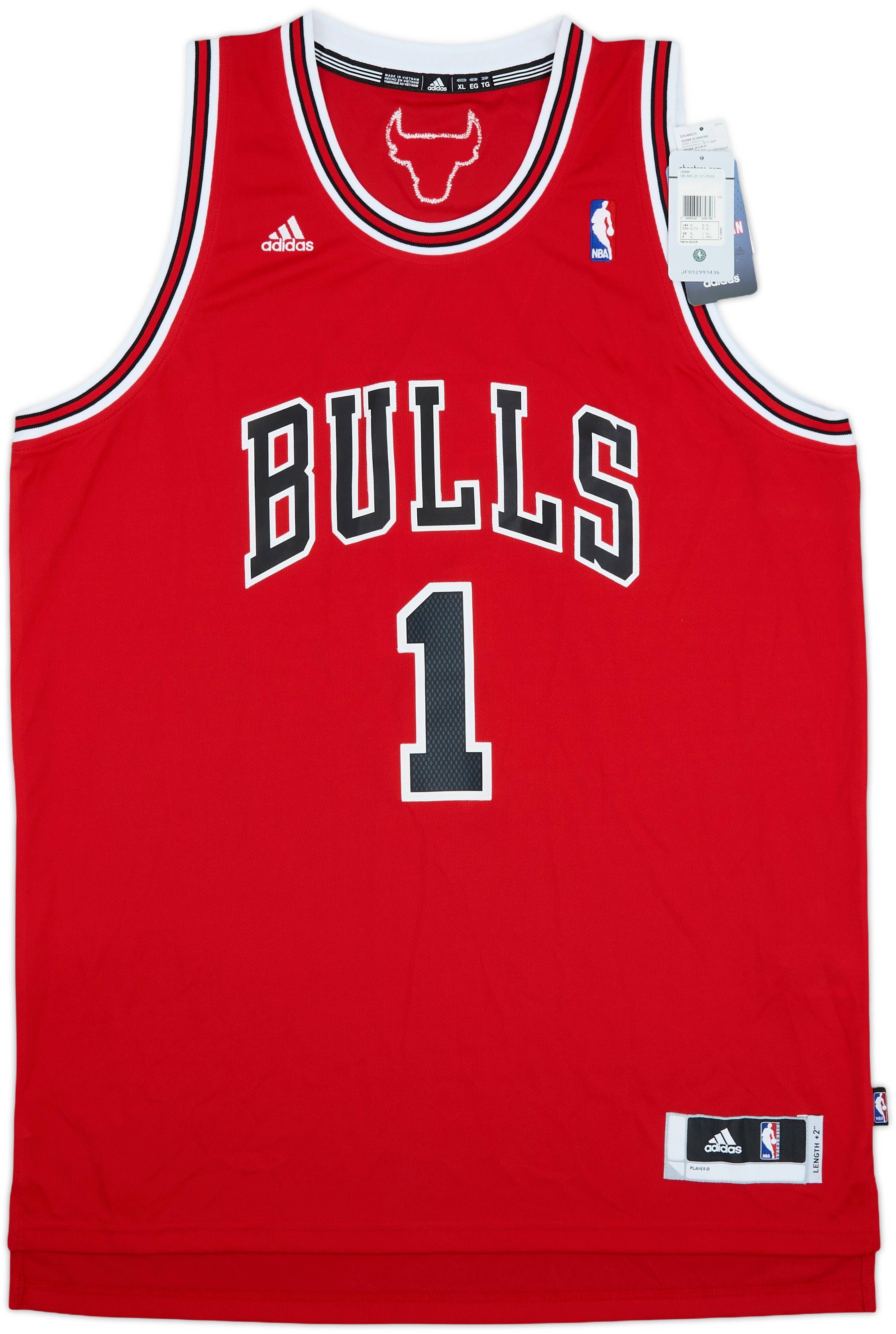 2010-14 Chicago Bulls Rose #1 adidas Swingman Away Jersey (XL)