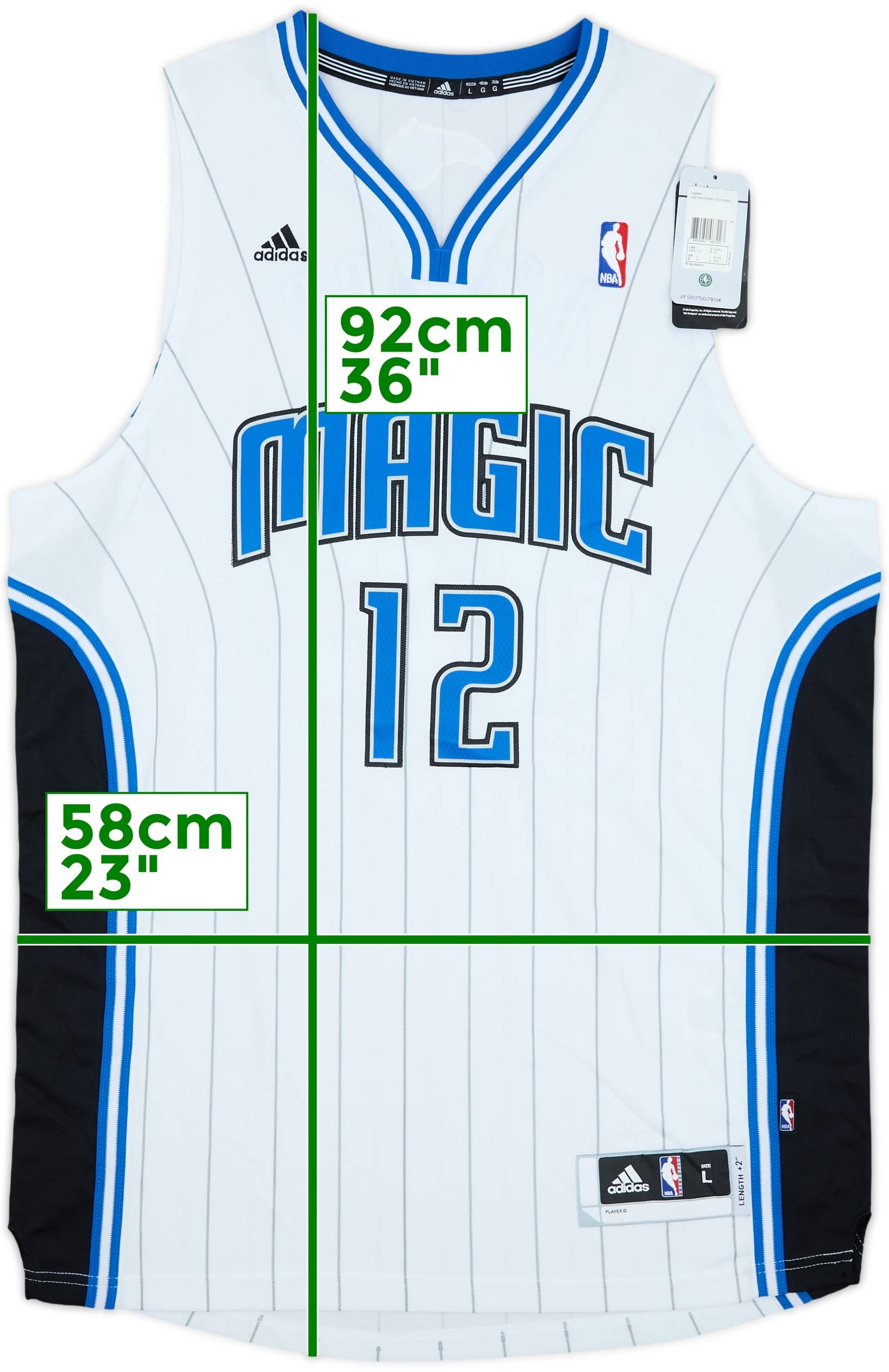 NBA adidas MAGIC 12 HOWARD ユニフォーム XL 2008-10 Orlando Magic Howard #12 adidas Swingman Away Jersey (Good) XL