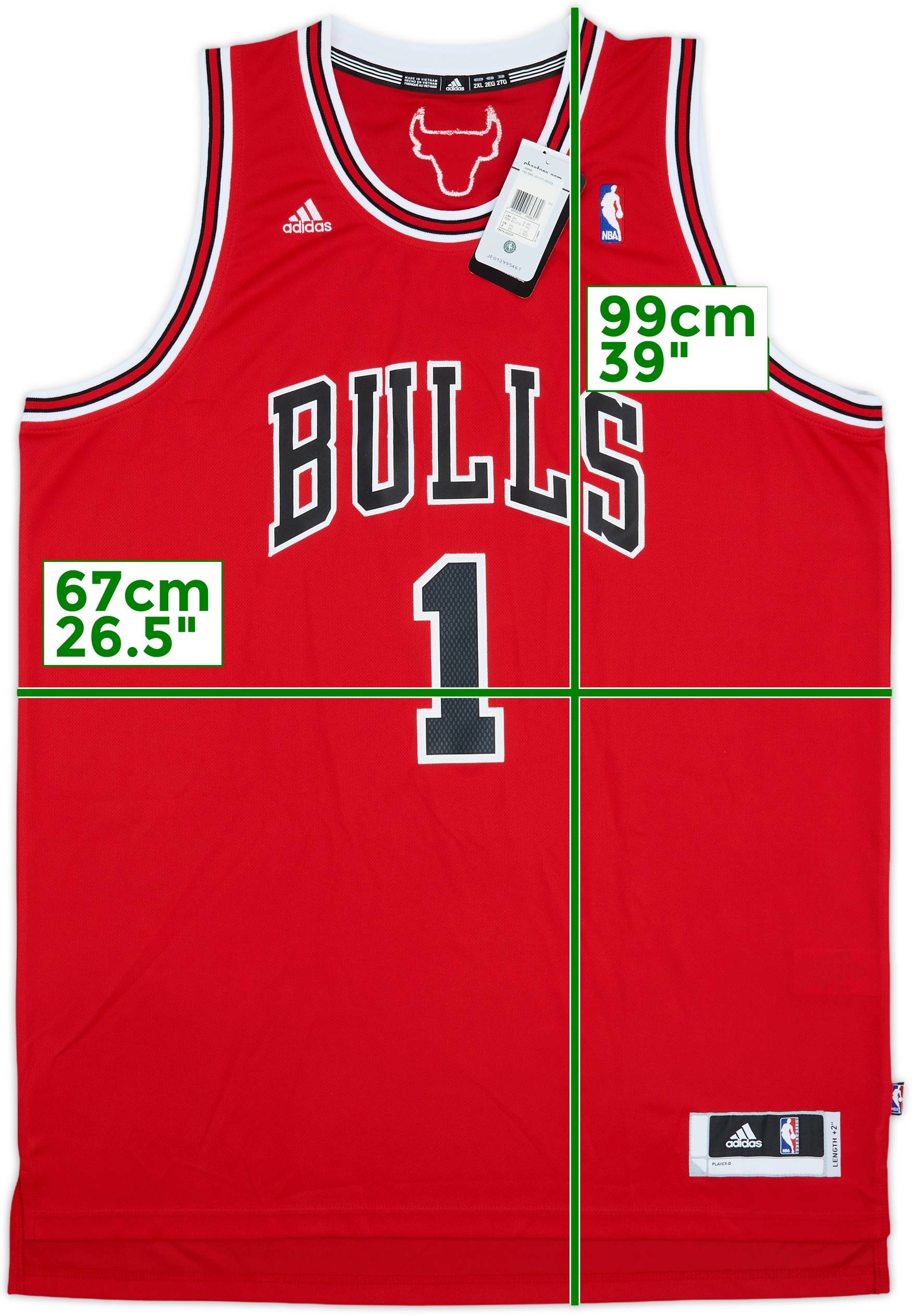 【公式】 adidas CHICAGO BULLS ROSE 1 ユニフォーム NBA adidas Chicago Bulls Derrick Rose #1 Jersey Men Size 2XL