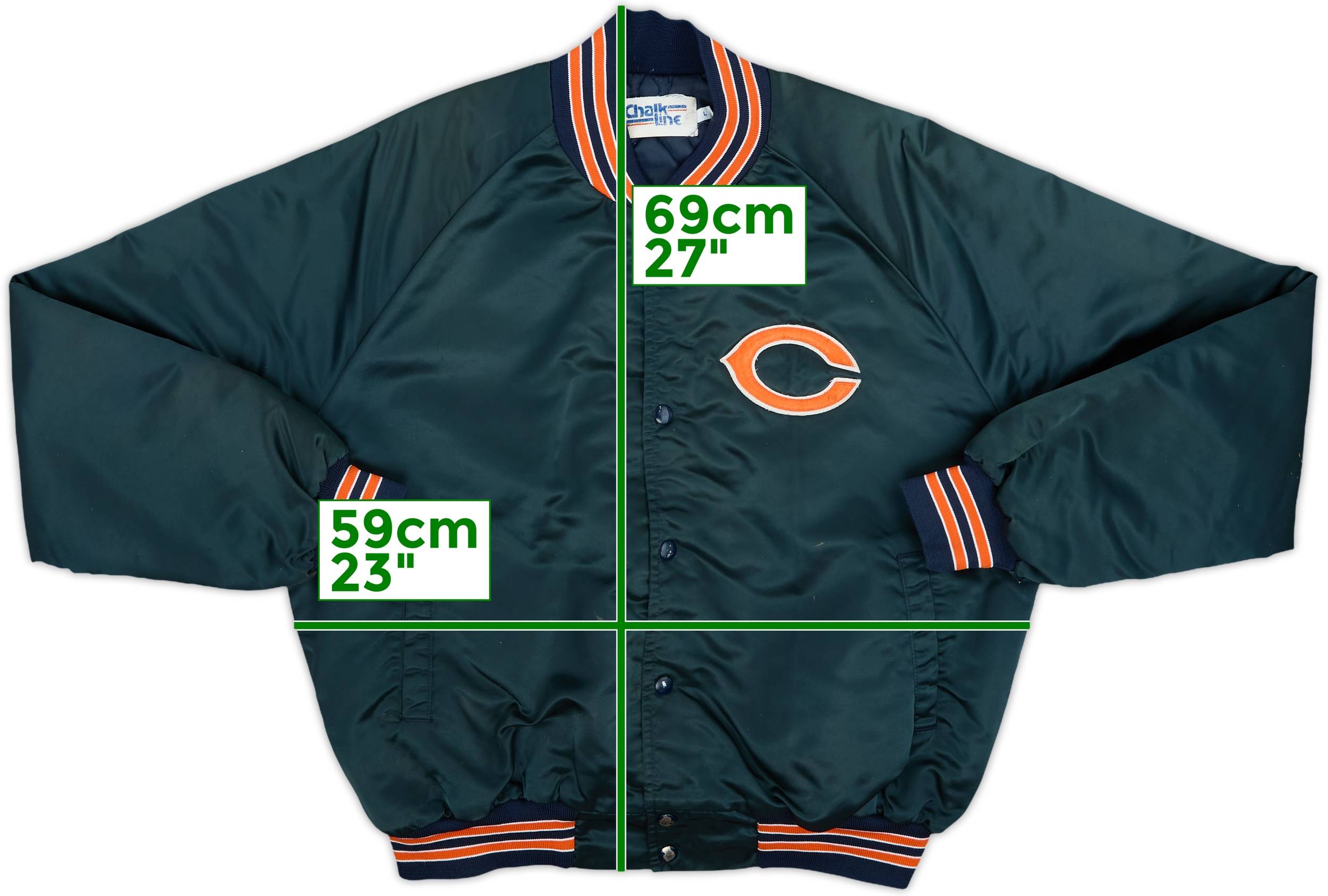 Chicago Bears ジャケット Vintage RARE Chicago Bears Logo Athletics Leather Sharktooth