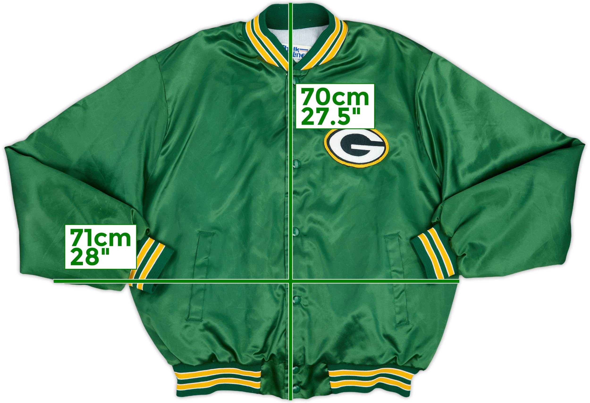 1990s Green Bay Packers Chalk Line Satin Varsity Jacket - 9