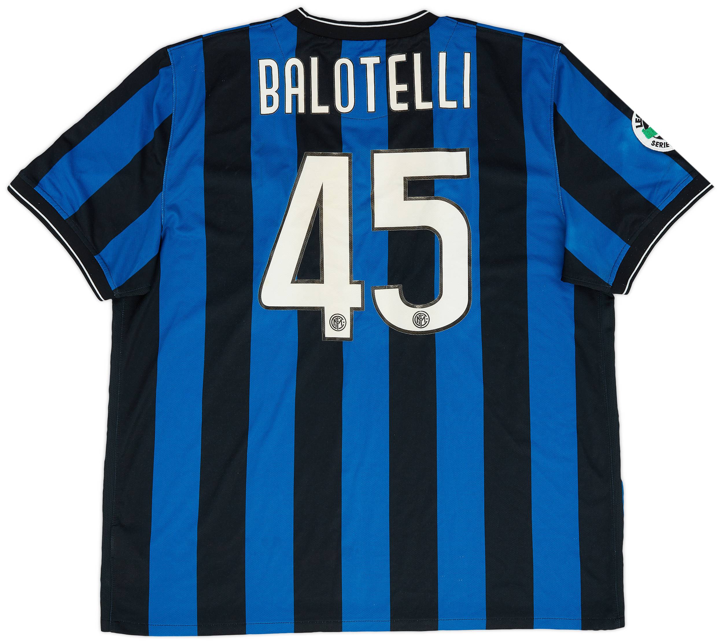 2009 10 Inter Milan Home Shirt Balotelli 45 8 10 XXL