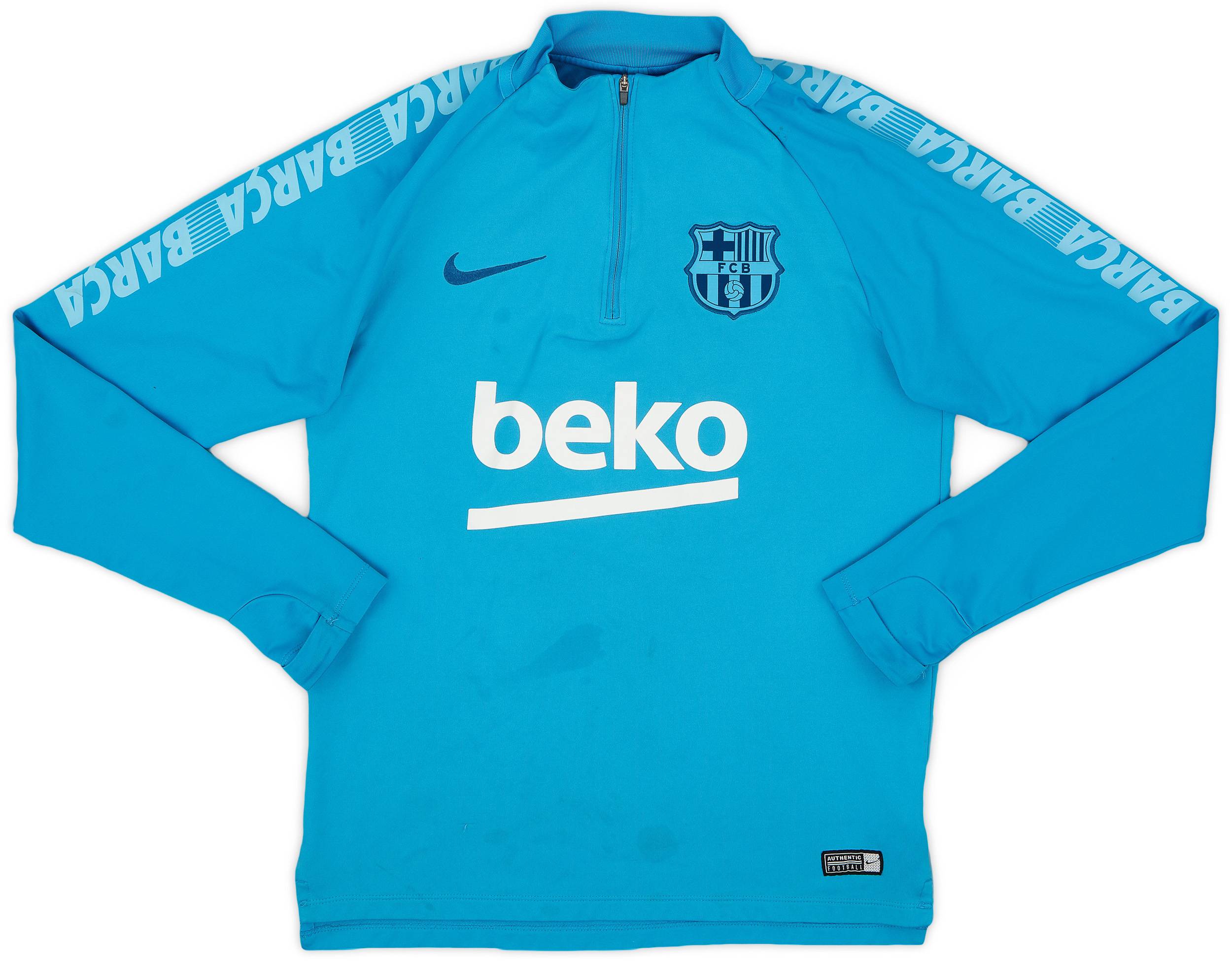 2019 20 Barcelona Nike 1 4 Zip Drill Top 5 10 S