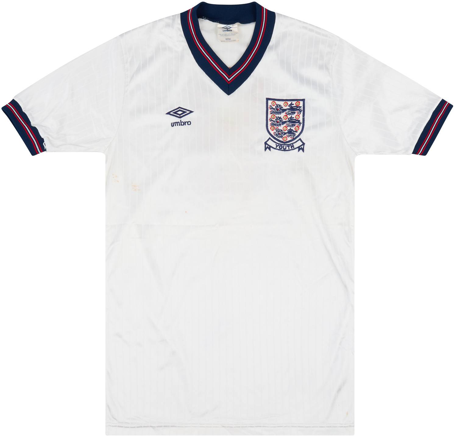 1985 England U-16 Match Issue Home Shirt #9 (Robins)