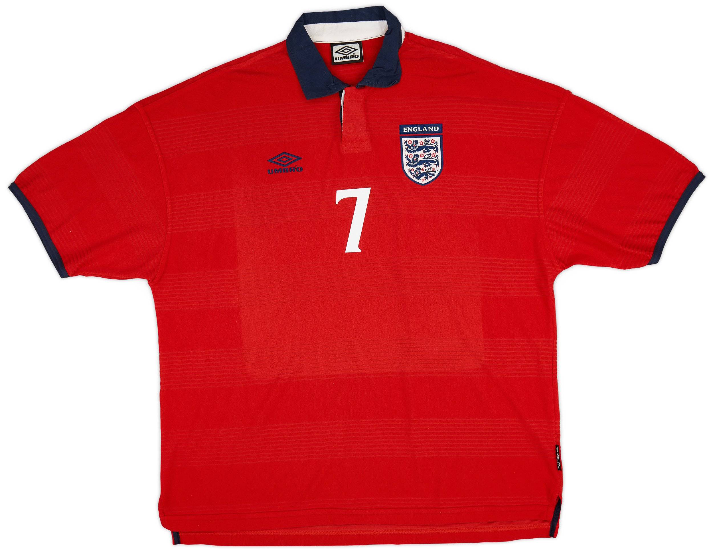 イングランド BECKHAM 7番 2006-08 England Away Shirt Beckham #7 - 8/10 - (L)