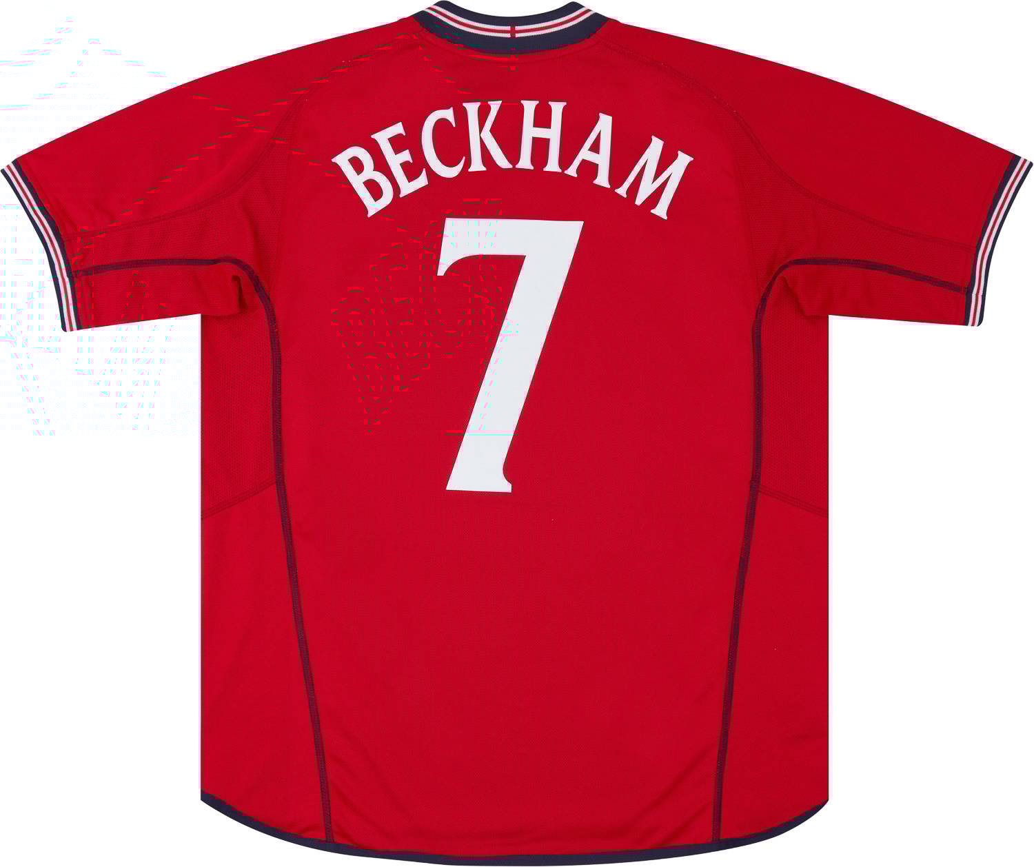 2002-04 England Away Shirt Beckham #7 - 8/10