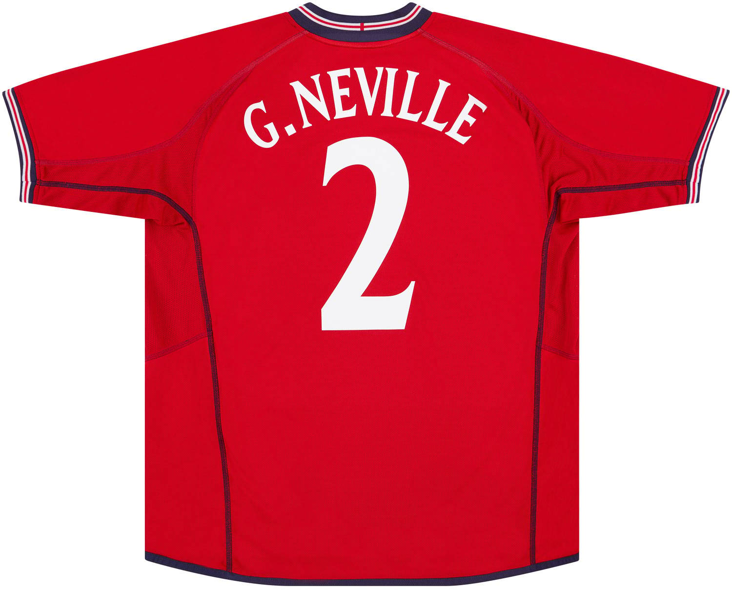2002-04 England Away Shirt G.Neville #2 - 9/10
