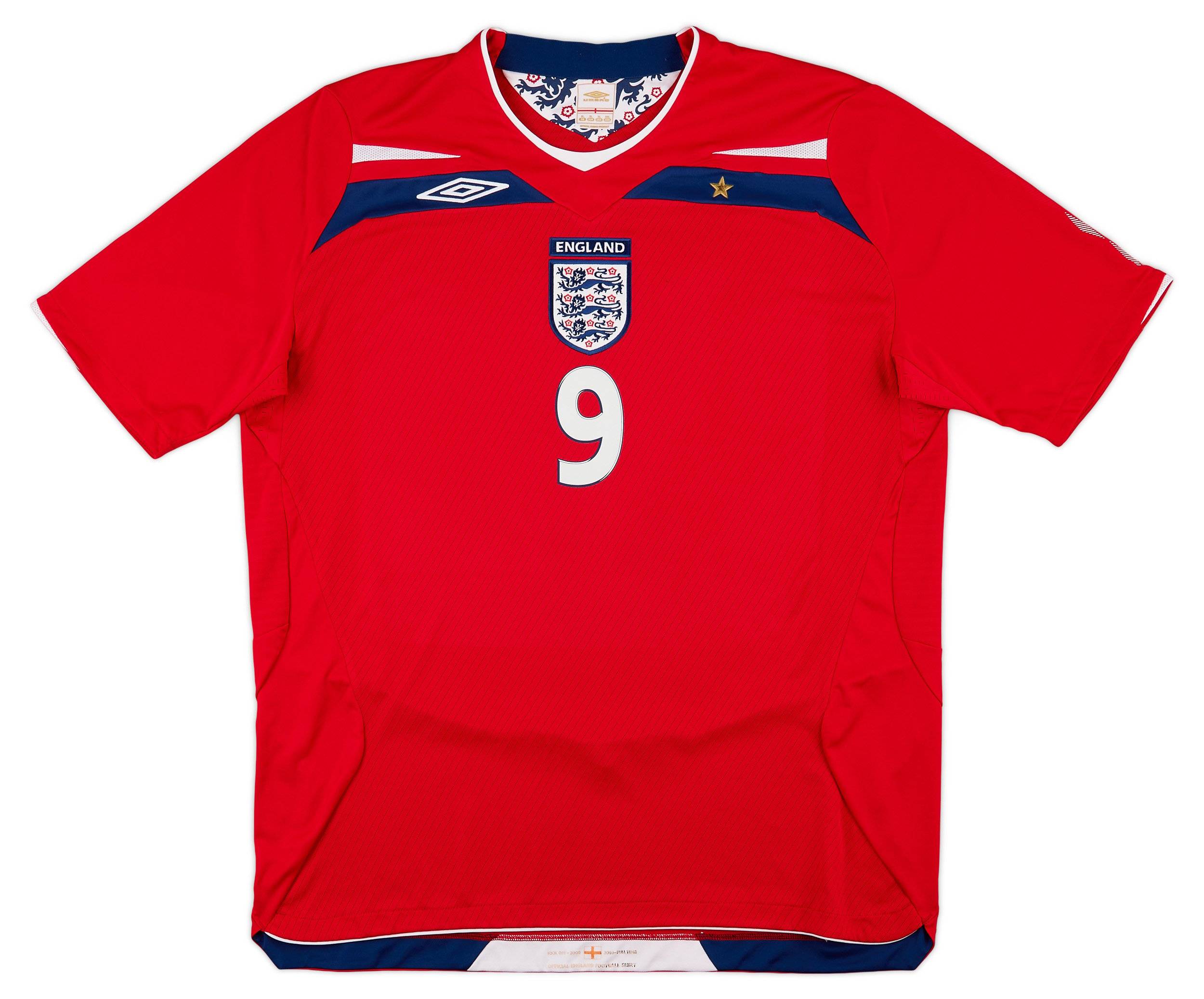 2008-10 England Away Shirt Rooney #9