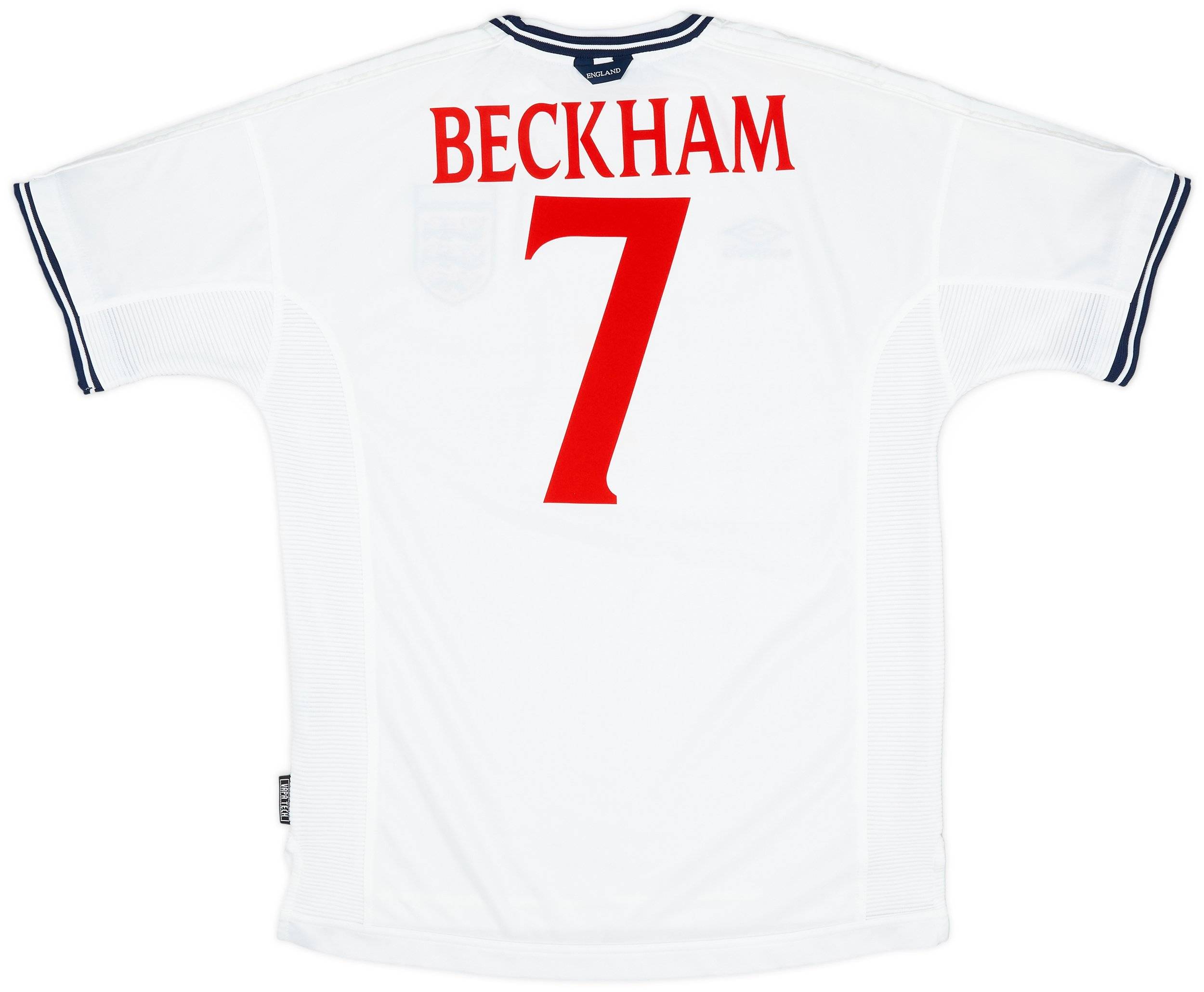 1999-01 England Home Shirt Beckham #7