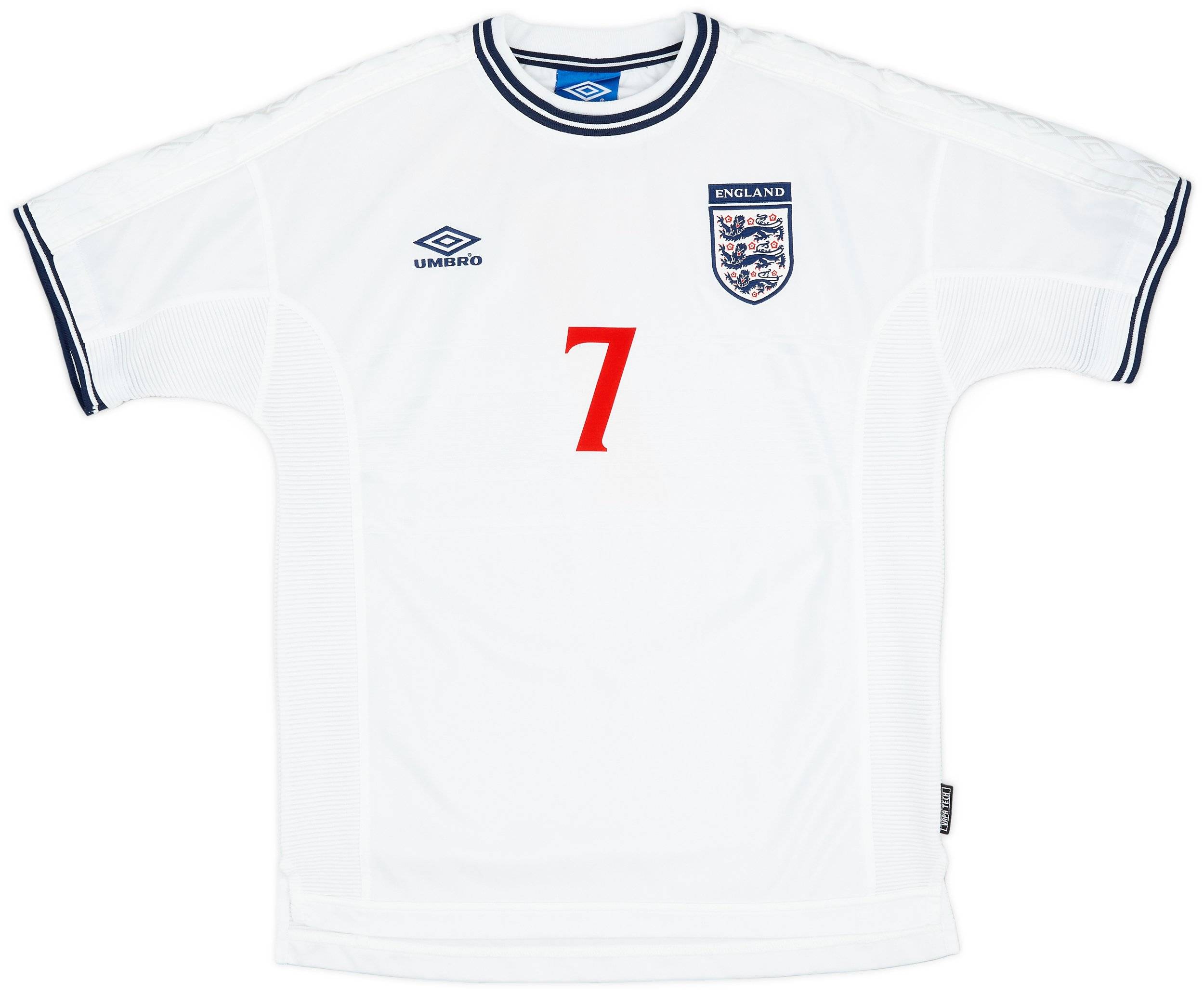 1999-01 England Home Shirt Beckham #7