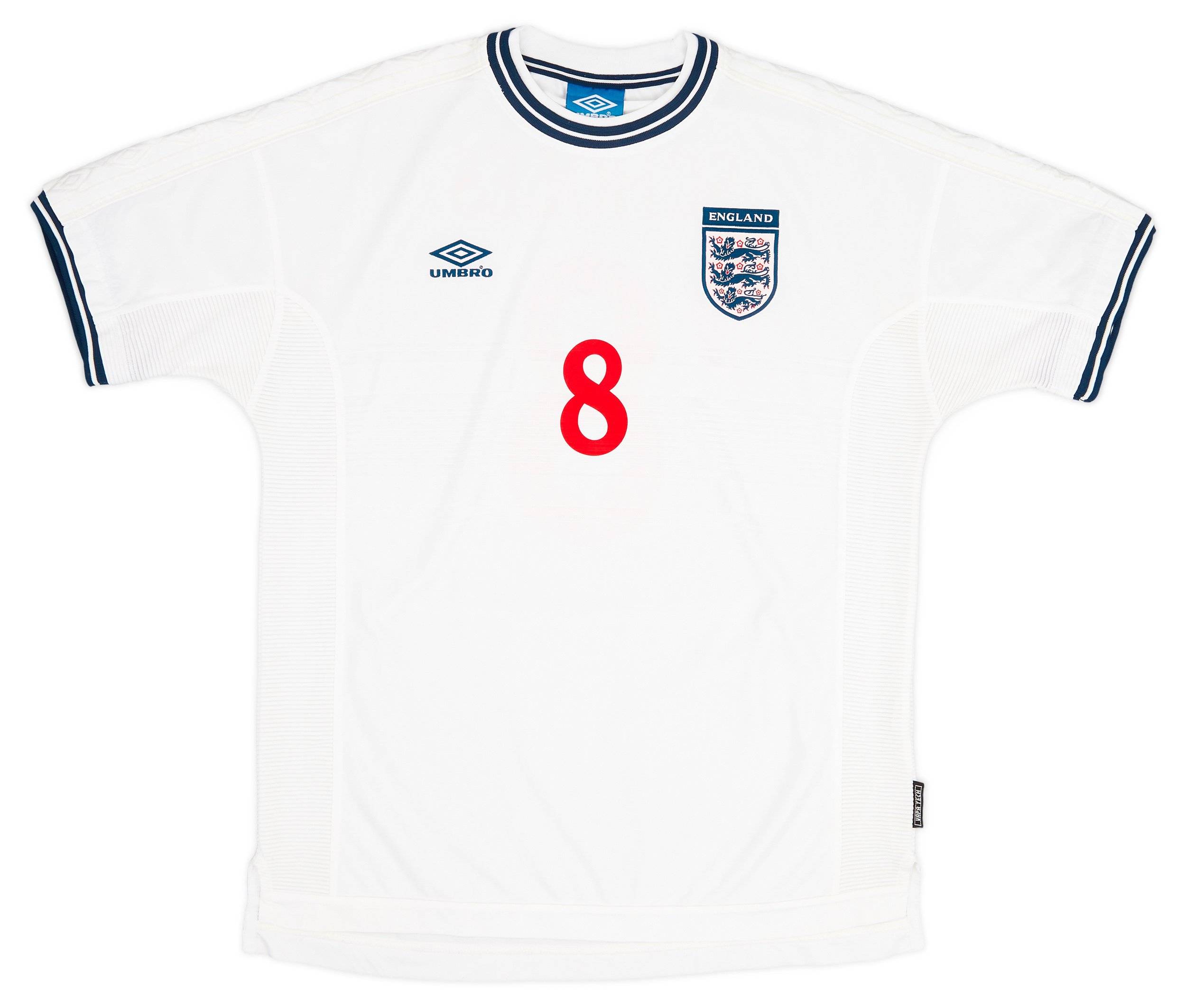 99/01 Umbro England home Scholes #8】